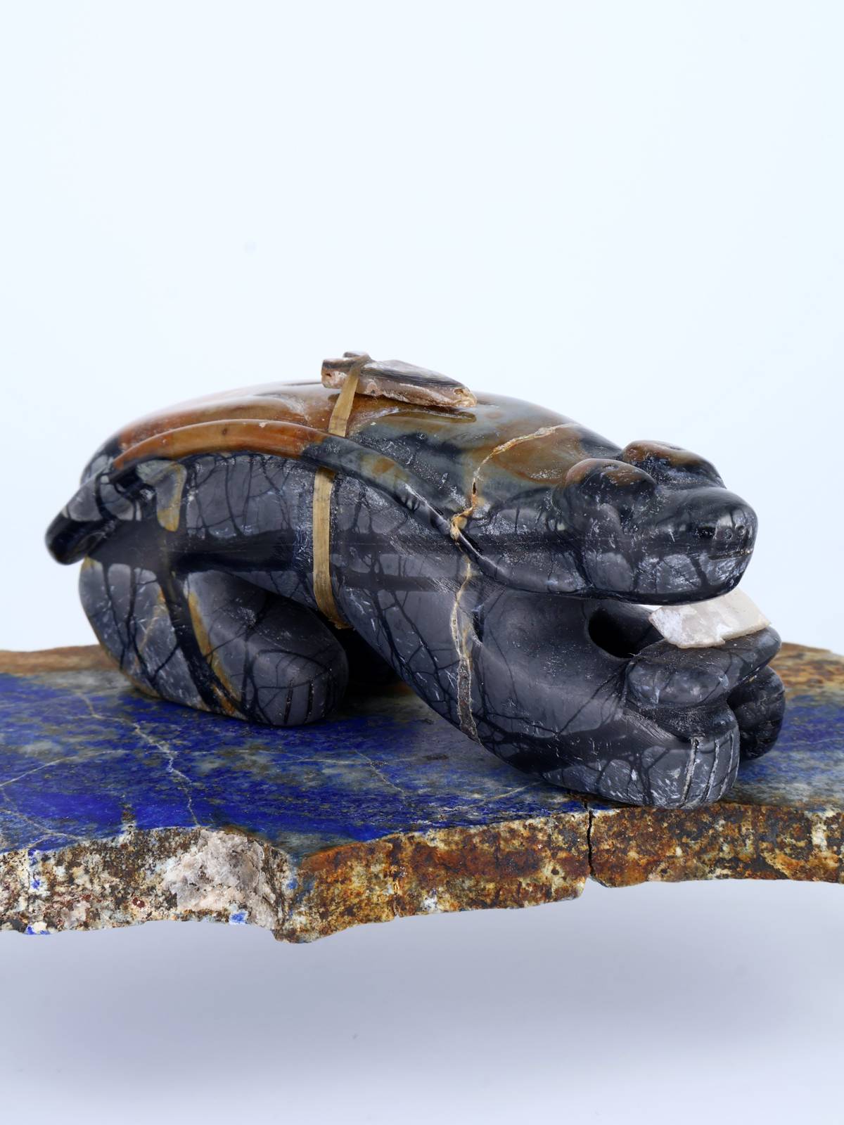 Picasso Marble Mountain Lion Zuni Fetish - PuebloDirect.com