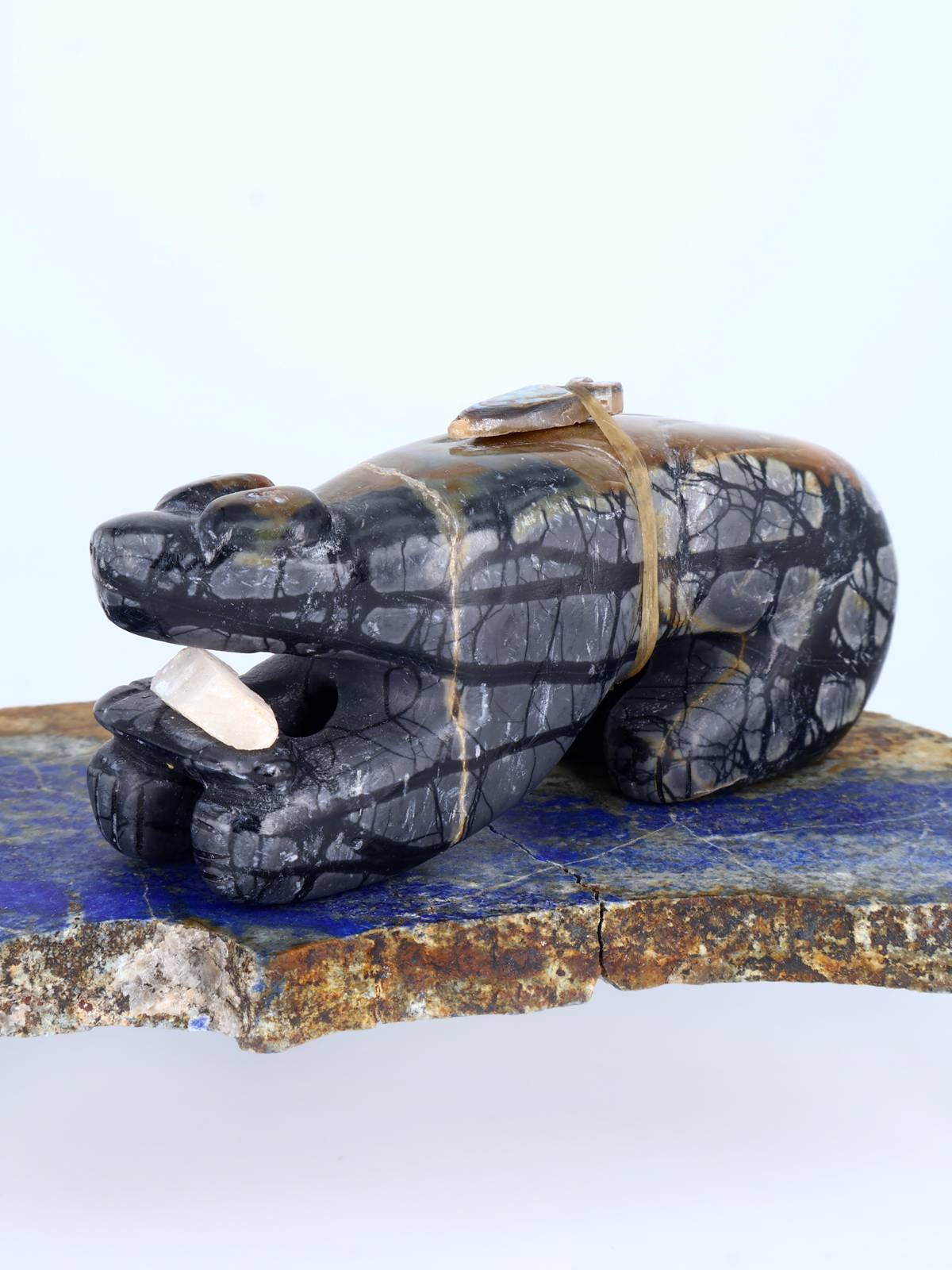 Picasso Marble Mountain Lion Zuni Fetish - PuebloDirect.com