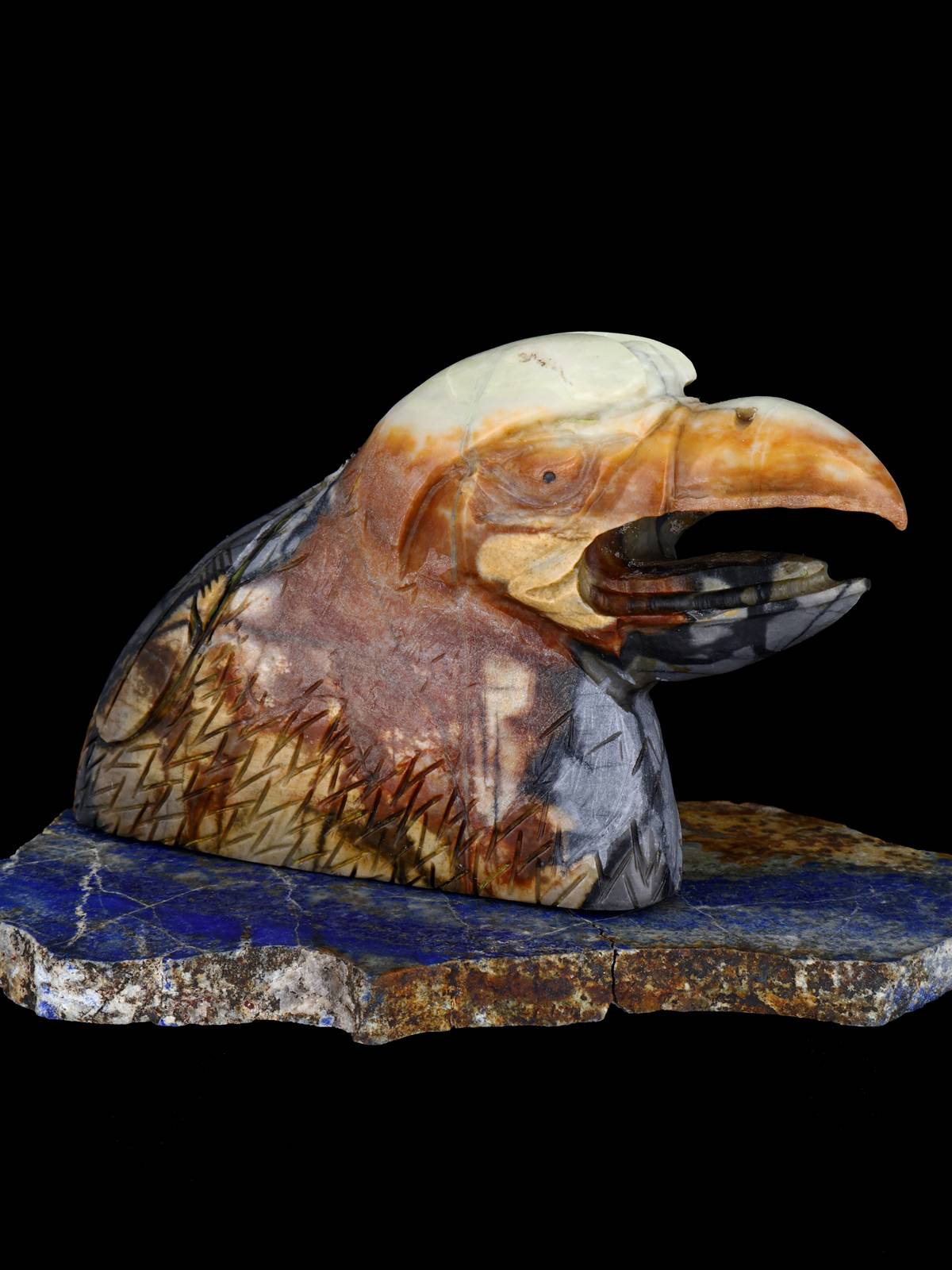 Picasso Marble Eagle Zuni Fetish - PuebloDirect.com