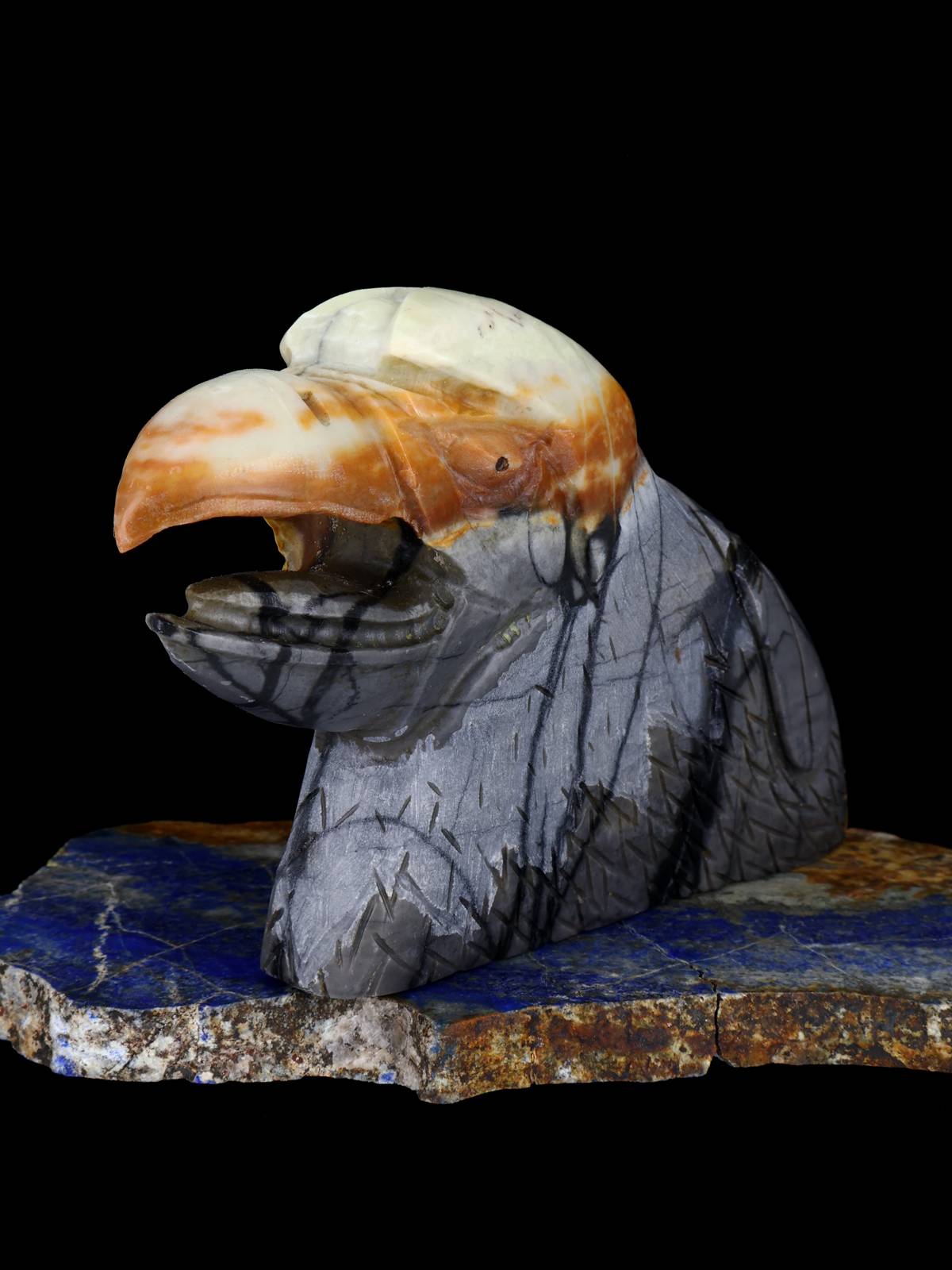 Picasso Marble Eagle Zuni Fetish - PuebloDirect.com