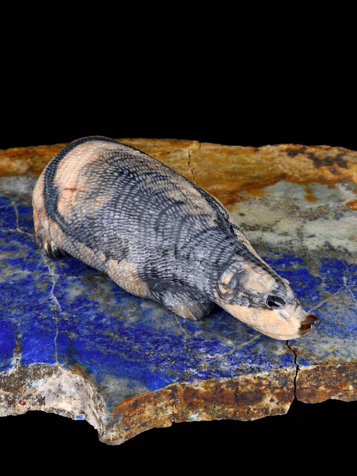 Picasso Marble Badger Zuni Fetish - PuebloDirect.com