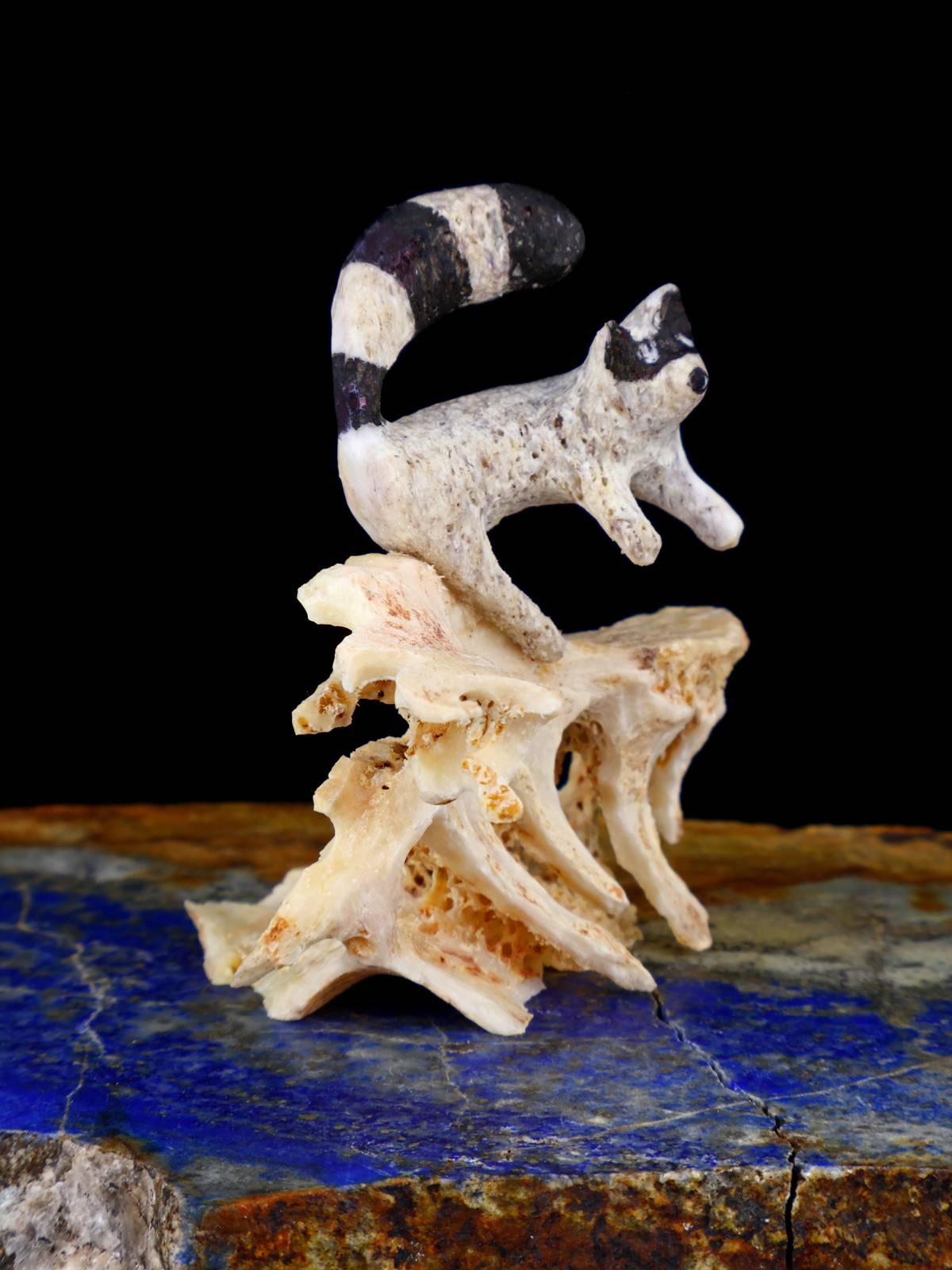 Antler Raccoon Family Zuni Fetish - PuebloDirect.com