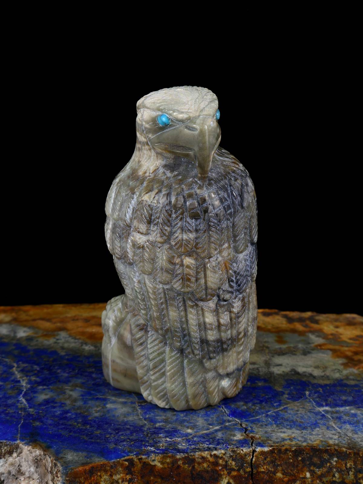 Picasso Marble Eagle Zuni Fetish - PuebloDirect.com