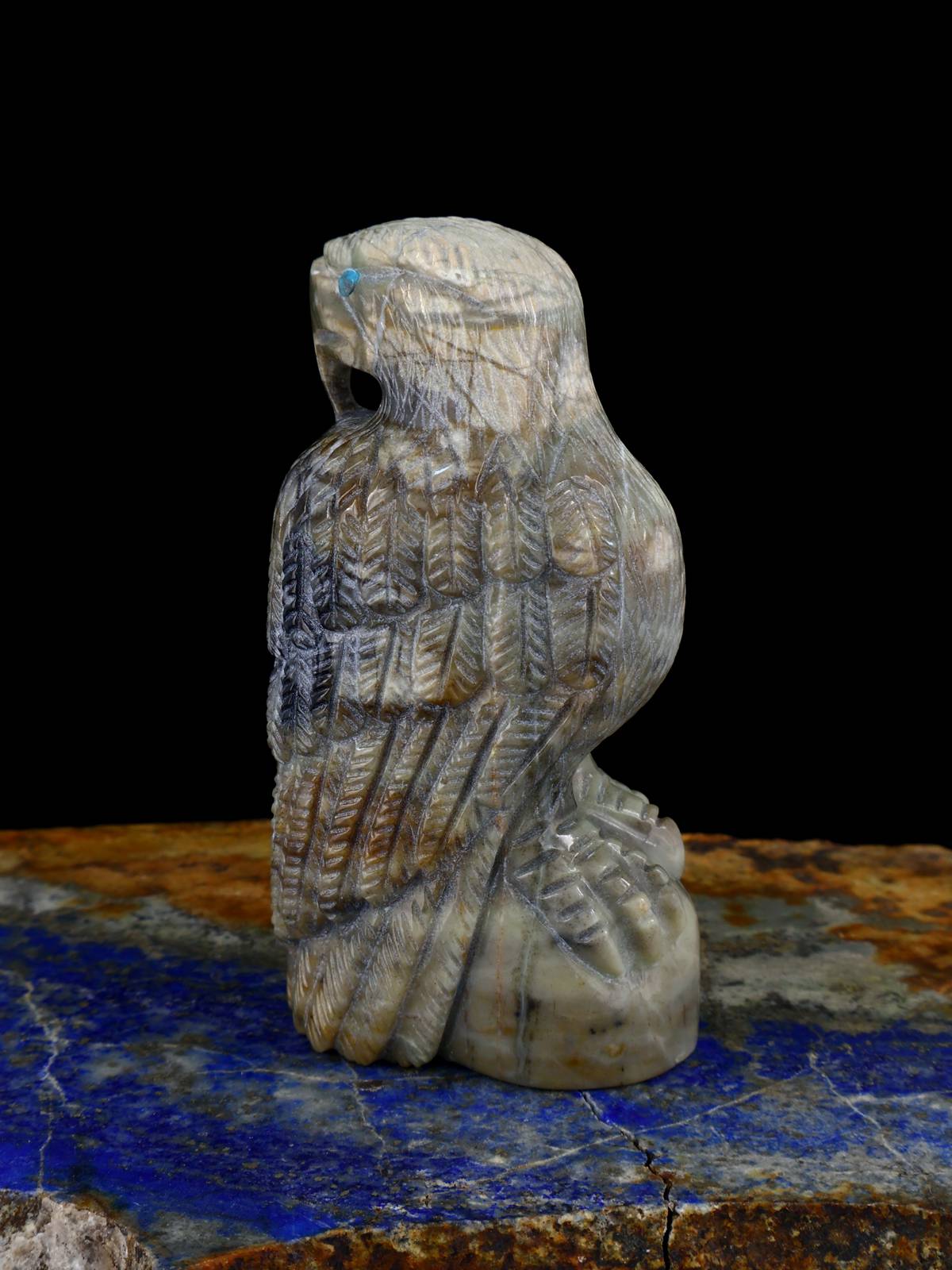 Picasso Marble Eagle Zuni Fetish - PuebloDirect.com