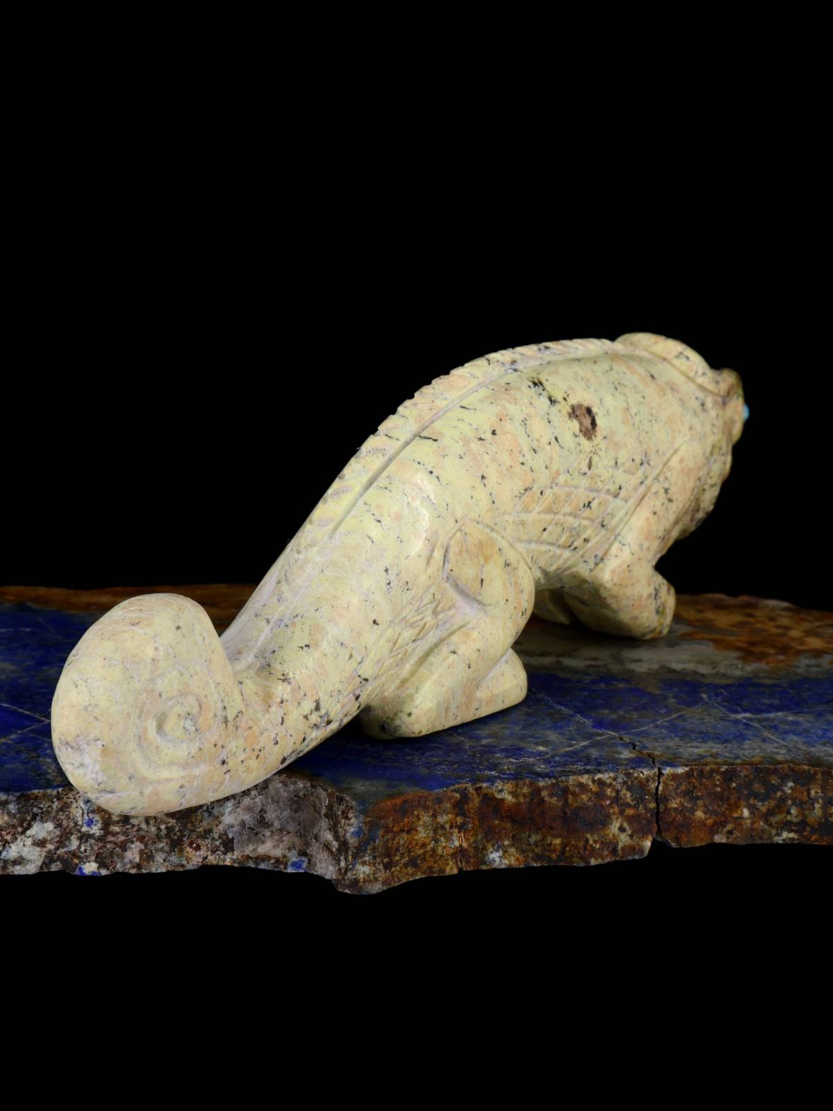 Serpentine Chameleon Zuni Fetish - PuebloDirect.com