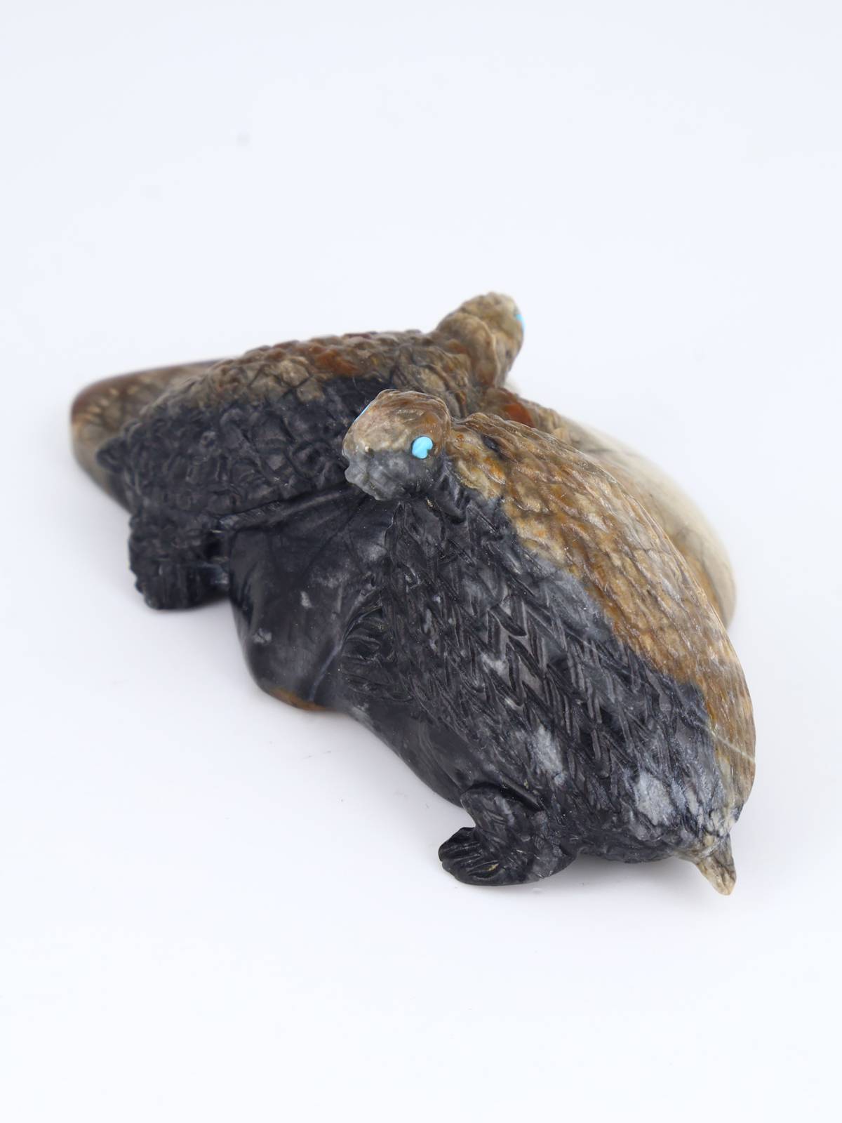 Picasso Marble Turtle Family Zuni Fetish - PuebloDirect.com