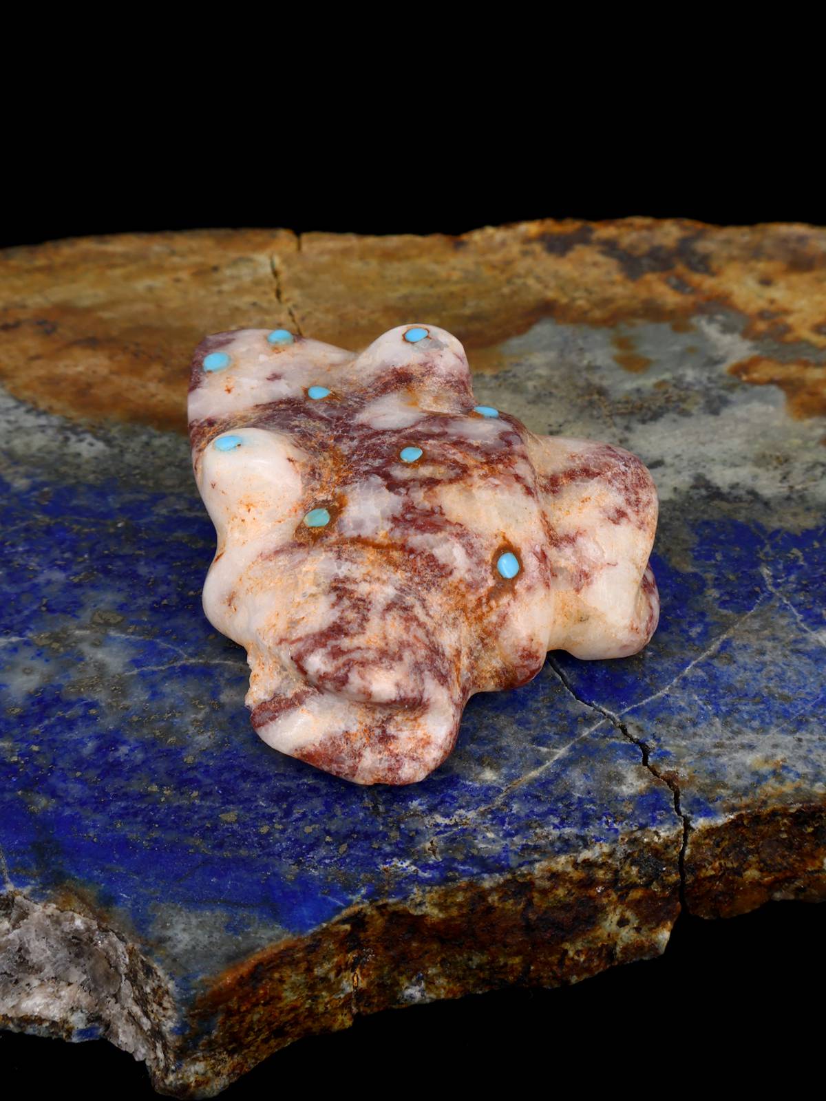 Onyx Frog Zuni Fetish - PuebloDirect.com