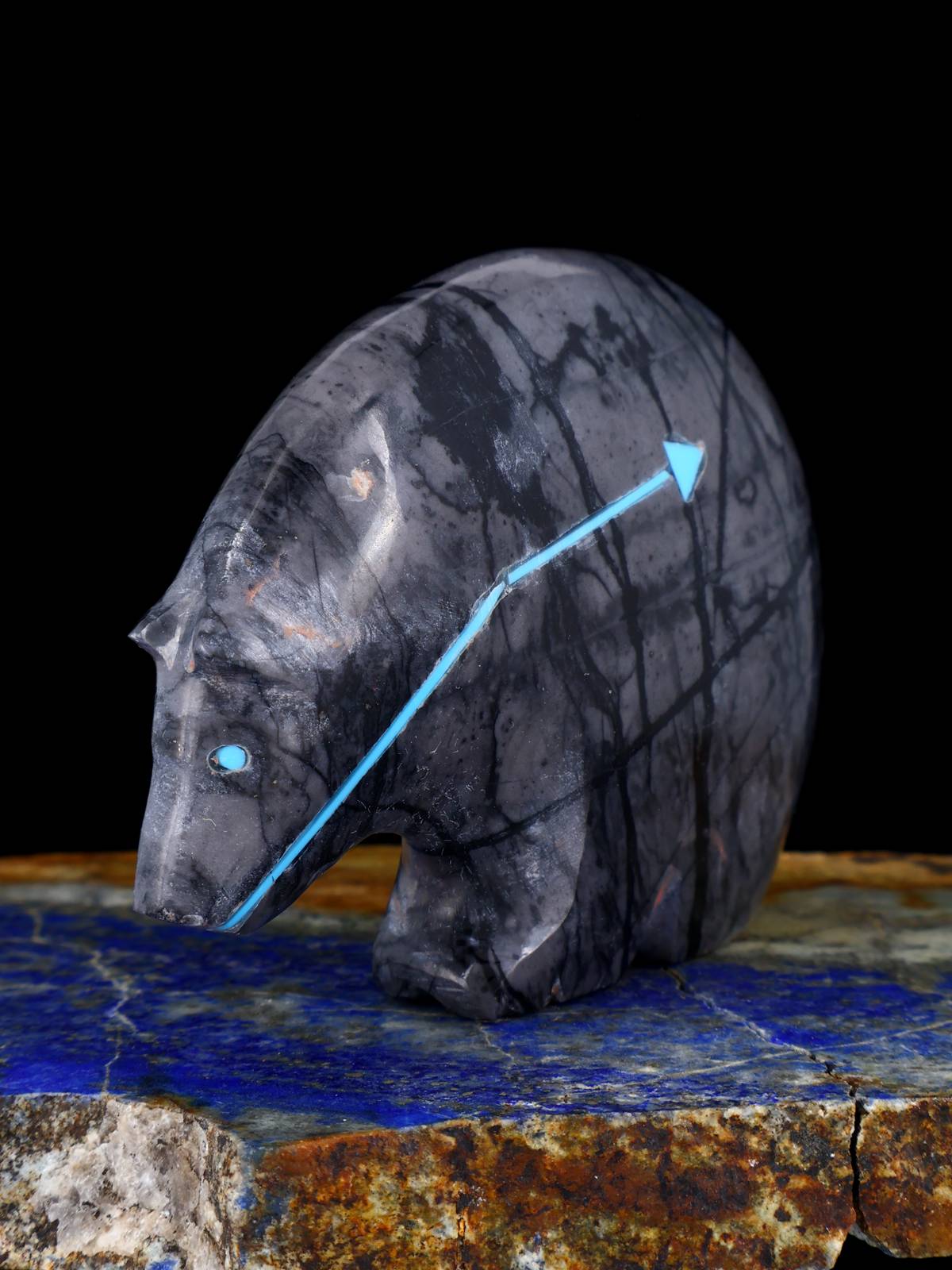 Picasso Marble Bear Zuni Fetish