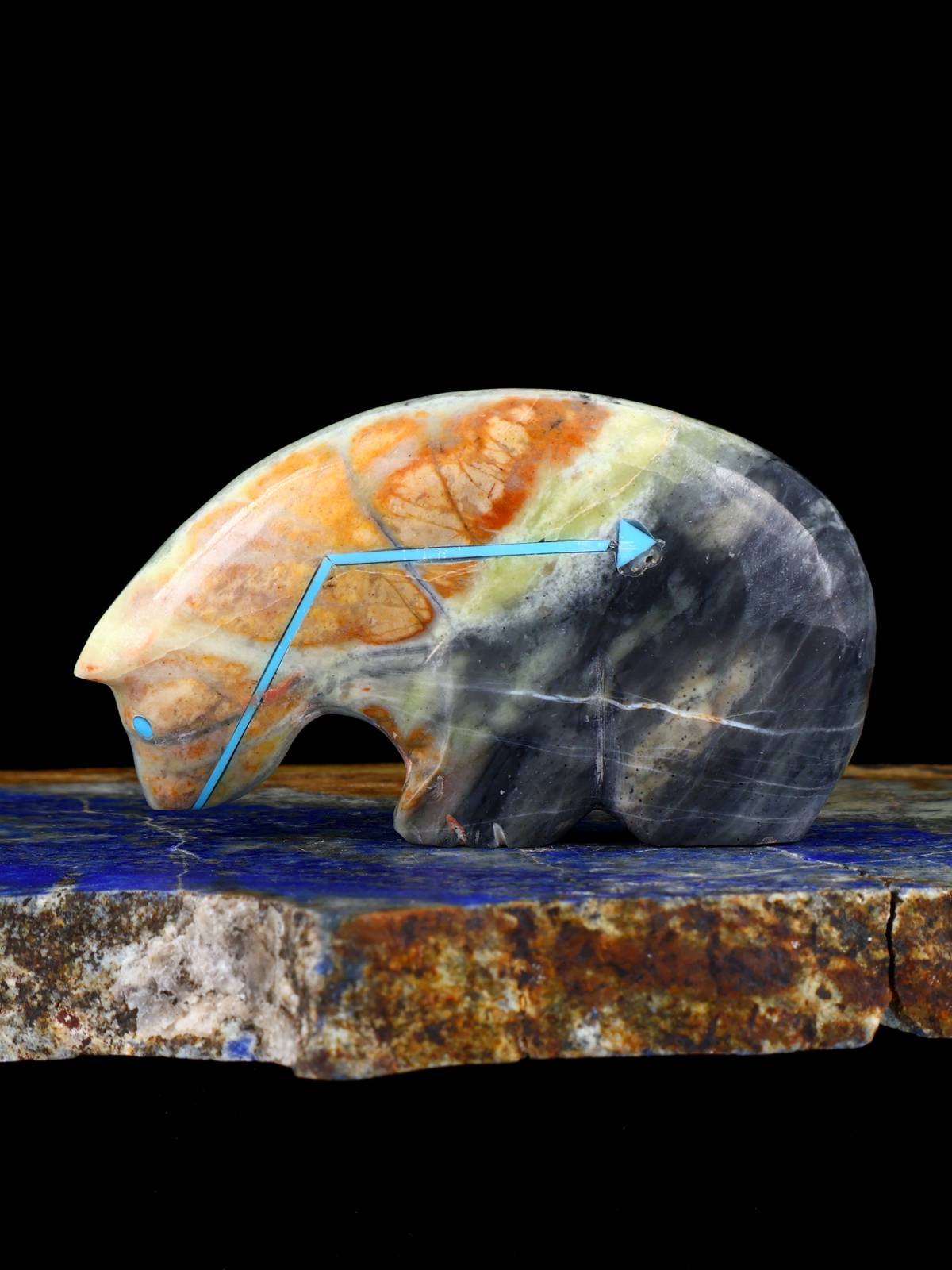 Picasso Marble Bear Zuni Fetish