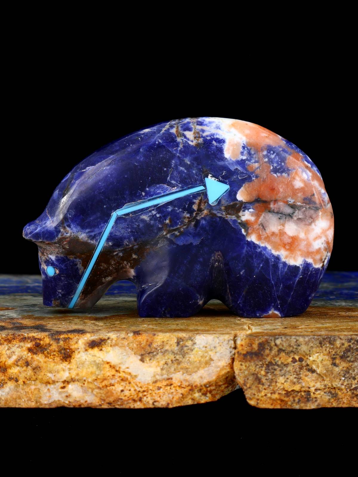 Sodalite Bear Zuni Fetish