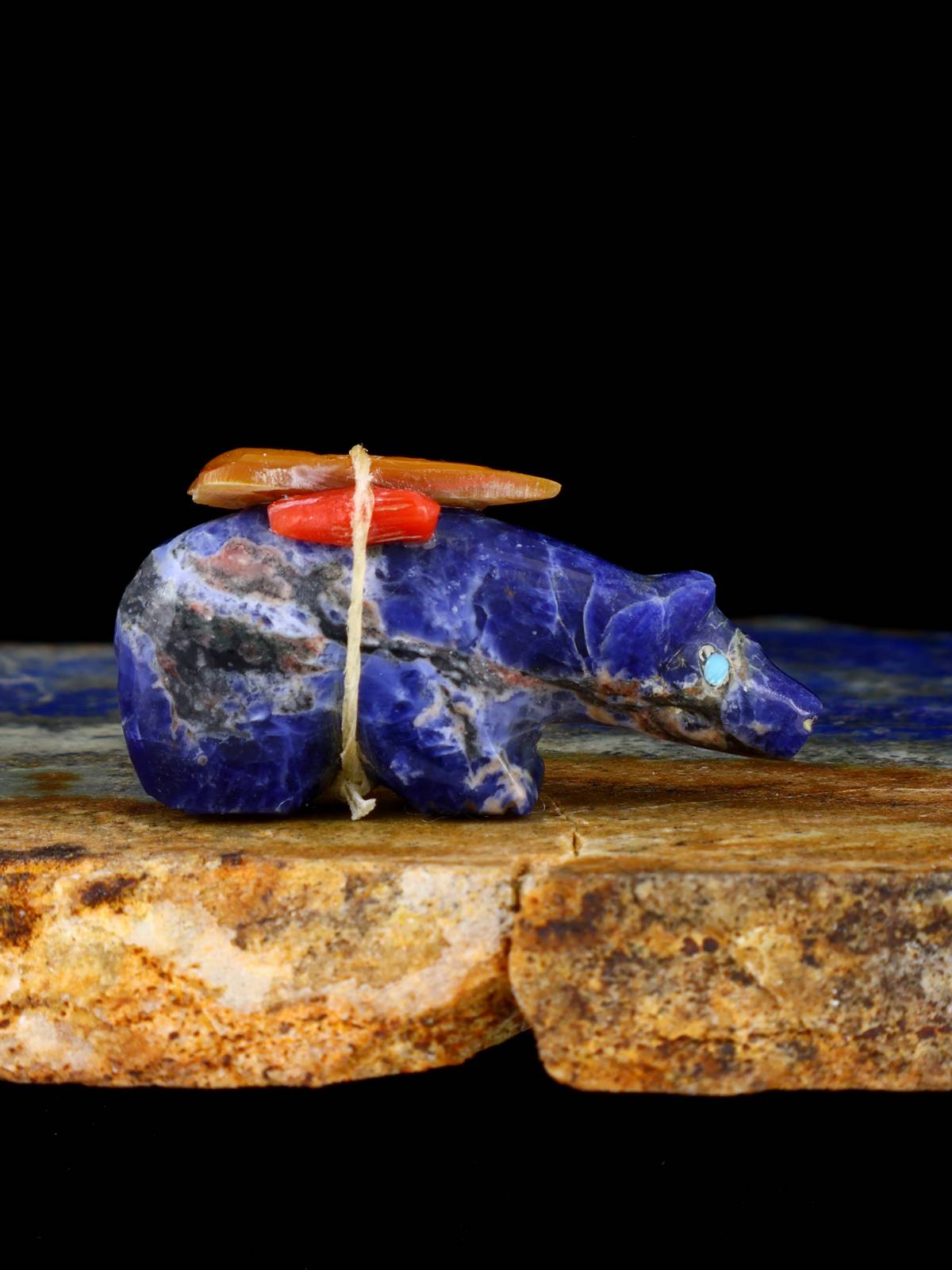Sodalite Bear Zuni Fetish