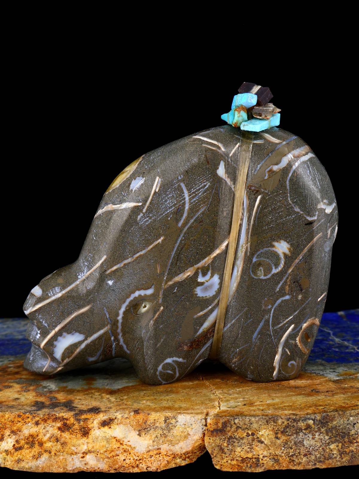 Fossil Stone Bear Zuni Fetish