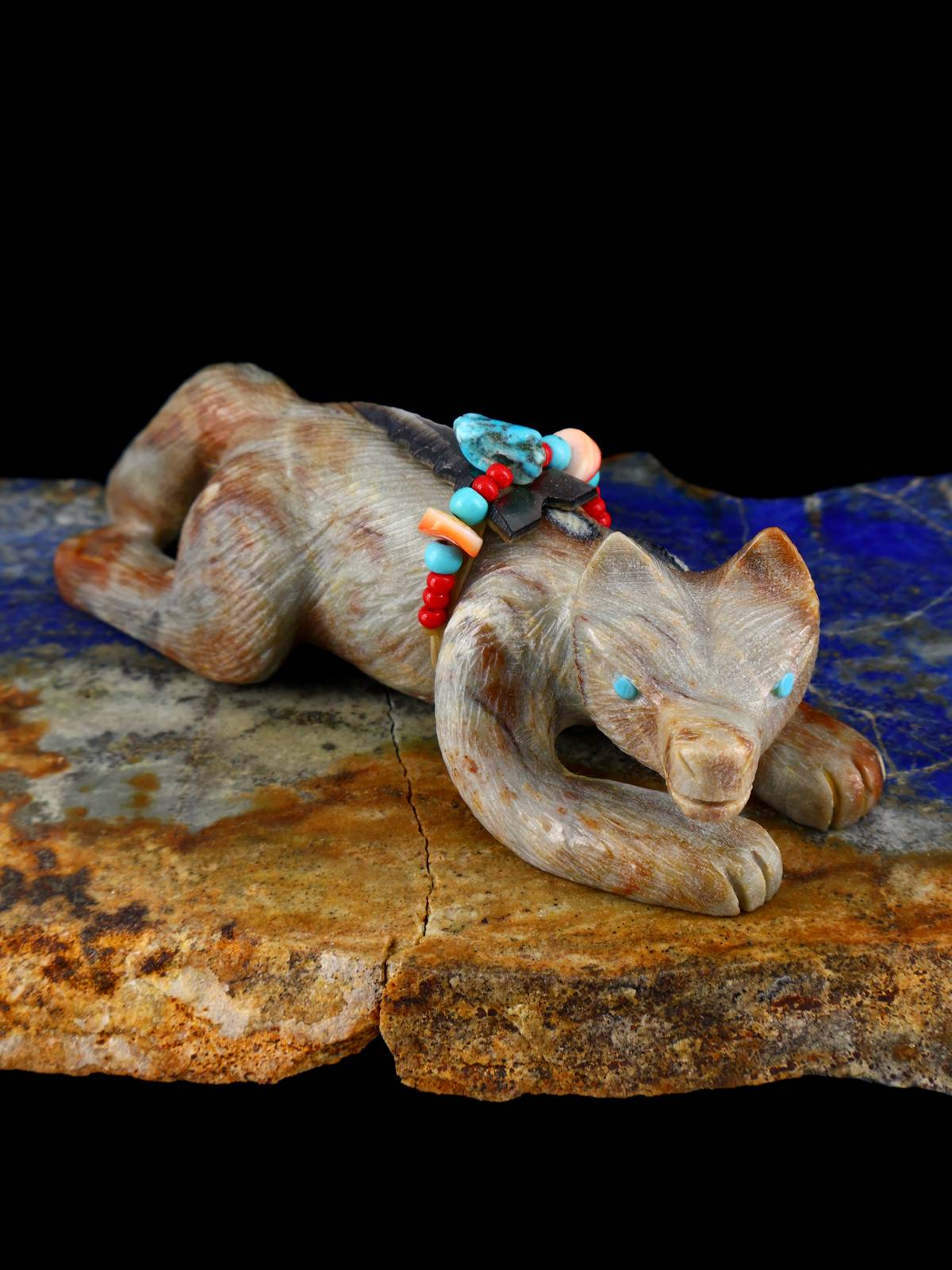 Picasso Marble Fox Zuni Fetish