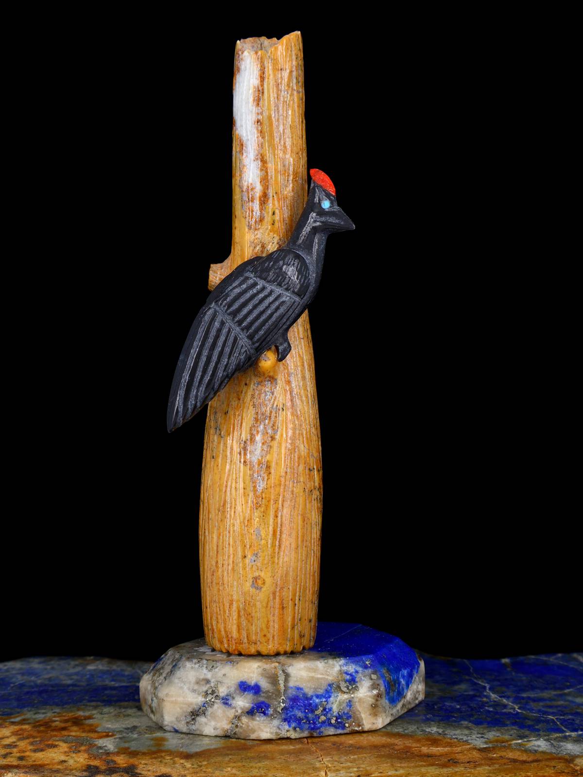 Black Jet Bird Zuni Fetish
