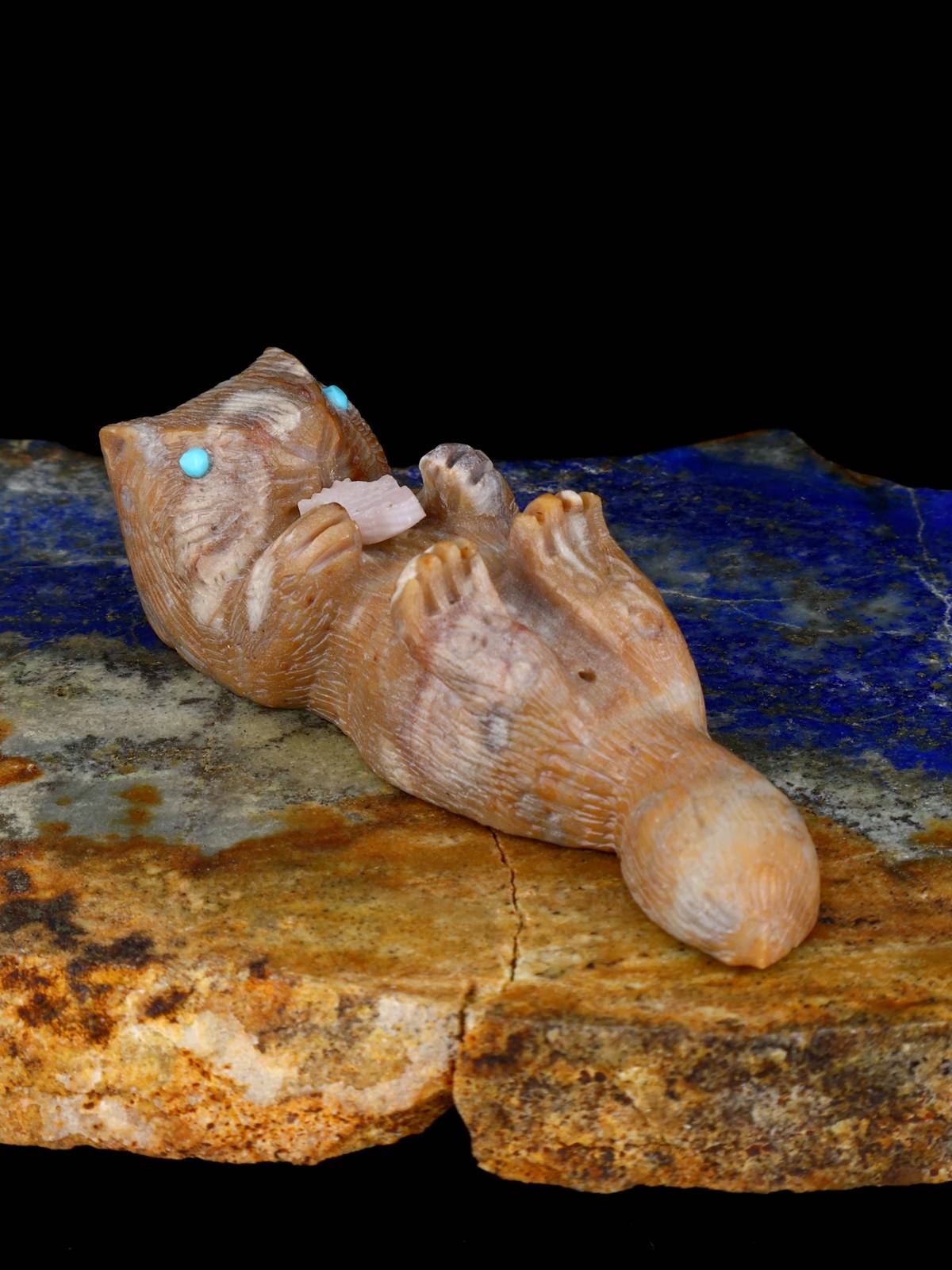 Picasso Marble Otter Zuni Fetish