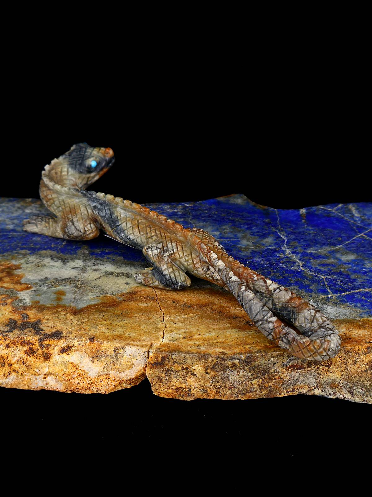 Picasso Marble Lizard Zuni Fetish