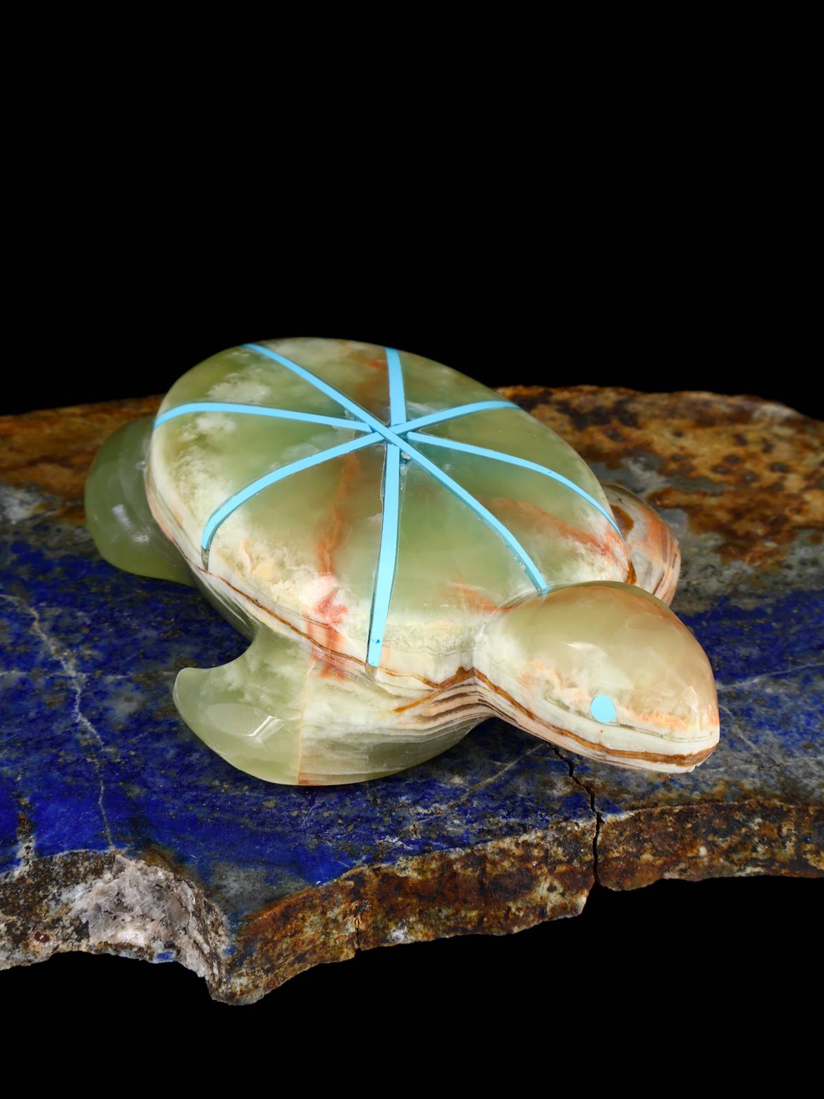 Onyx Turtle Zuni Fetish - PuebloDirect.com