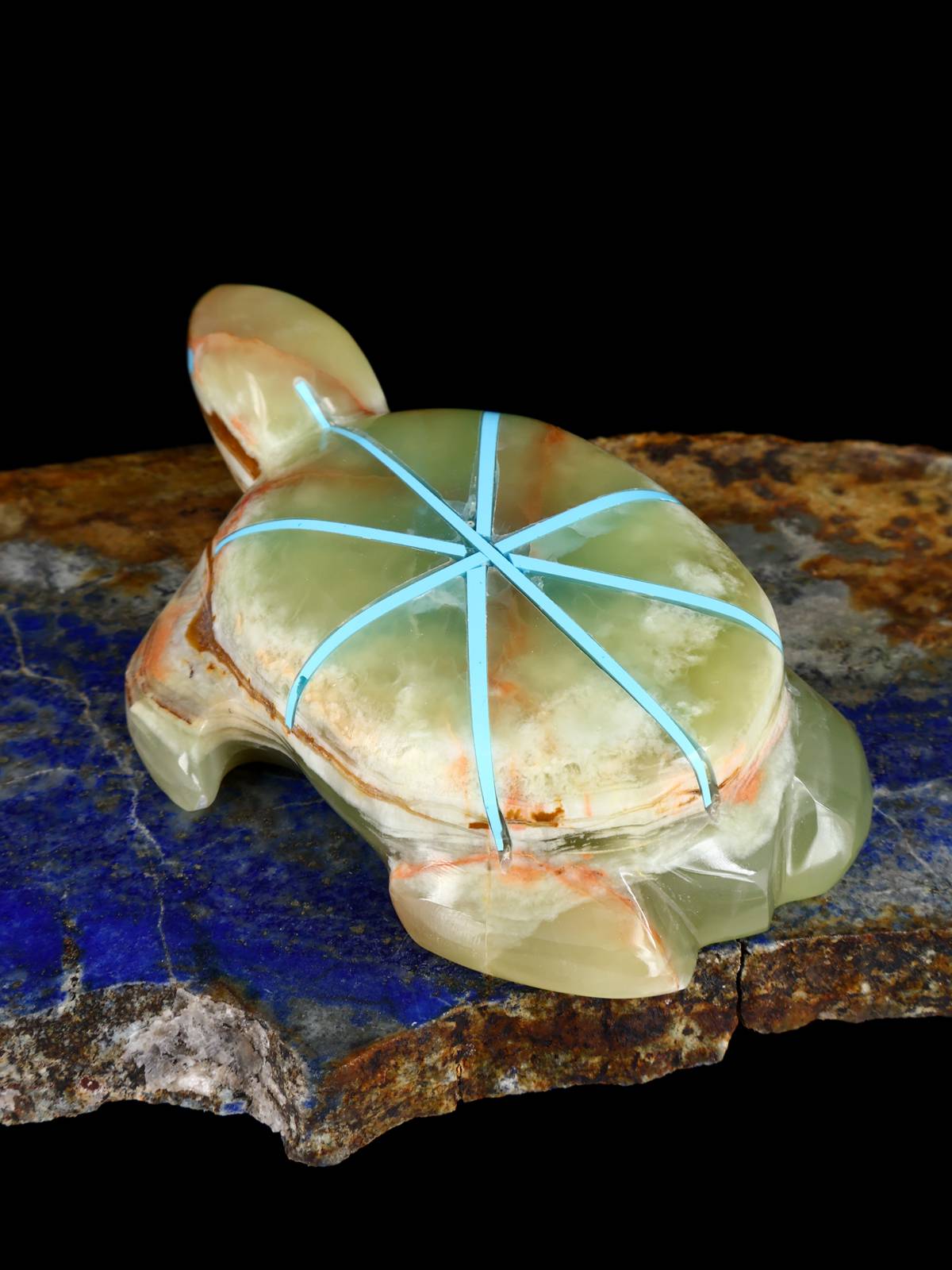 Onyx Turtle Zuni Fetish - PuebloDirect.com