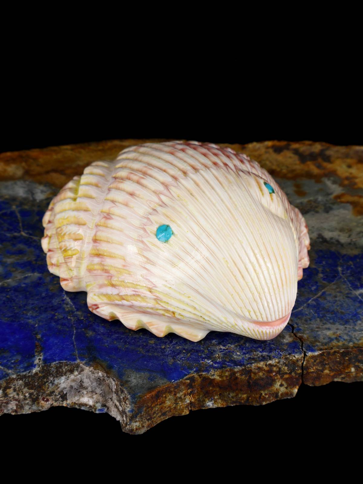 Shell Frog Navajo Carving - PuebloDirect.com