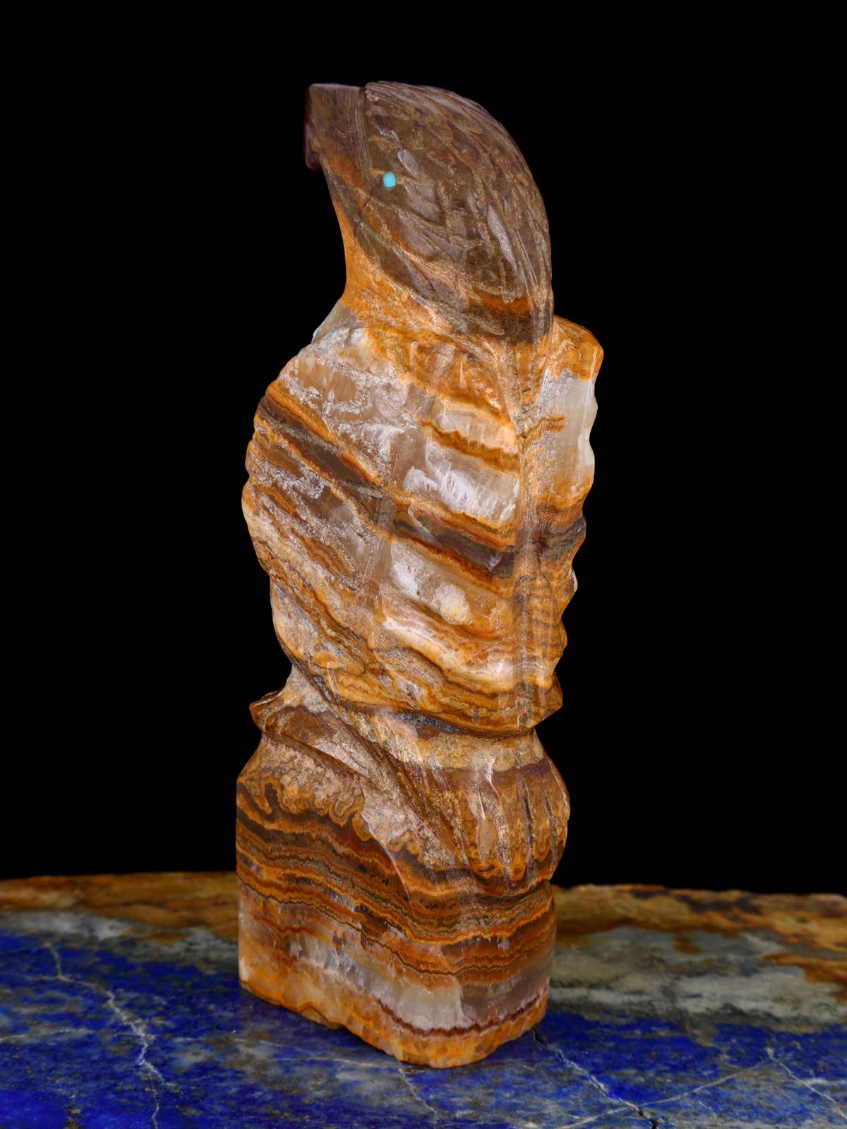 Onyx Eagle Zuni Fetish - PuebloDirect.com
