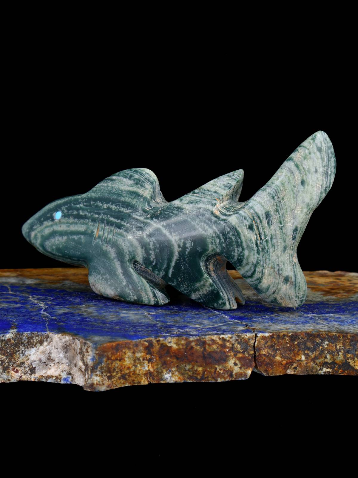 Serpentine Shark Zuni Fetish - PuebloDirect.com