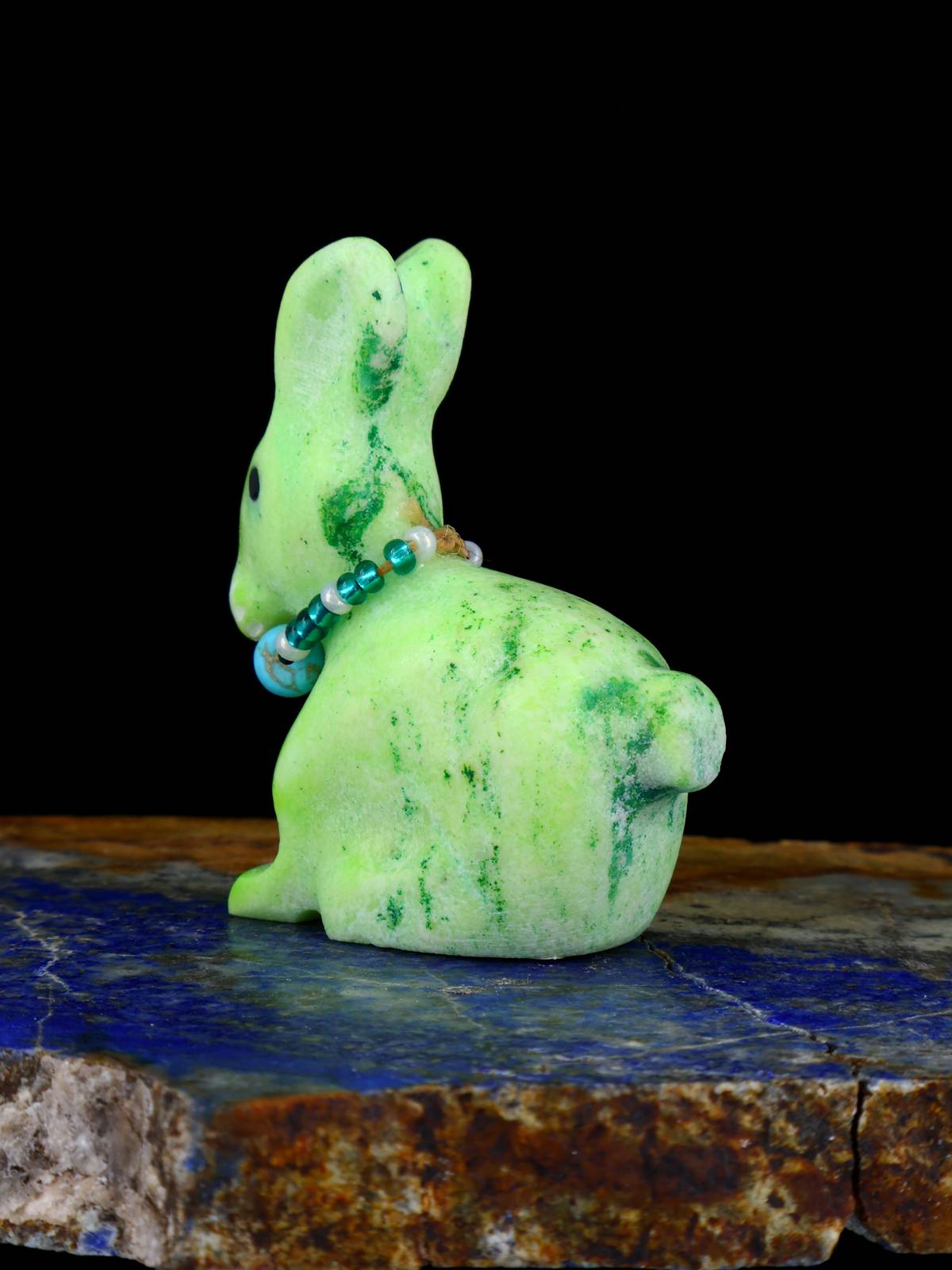 Marble Rabbit Zuni Fetish - PuebloDirect.com