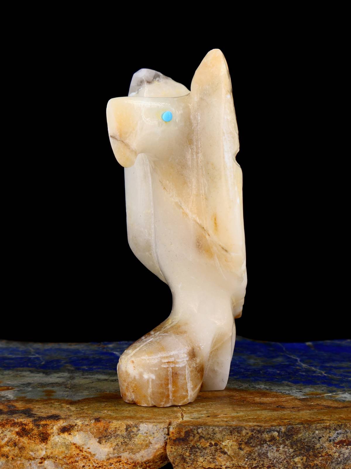 Onyx Eagle Zuni Fetish - PuebloDirect.com