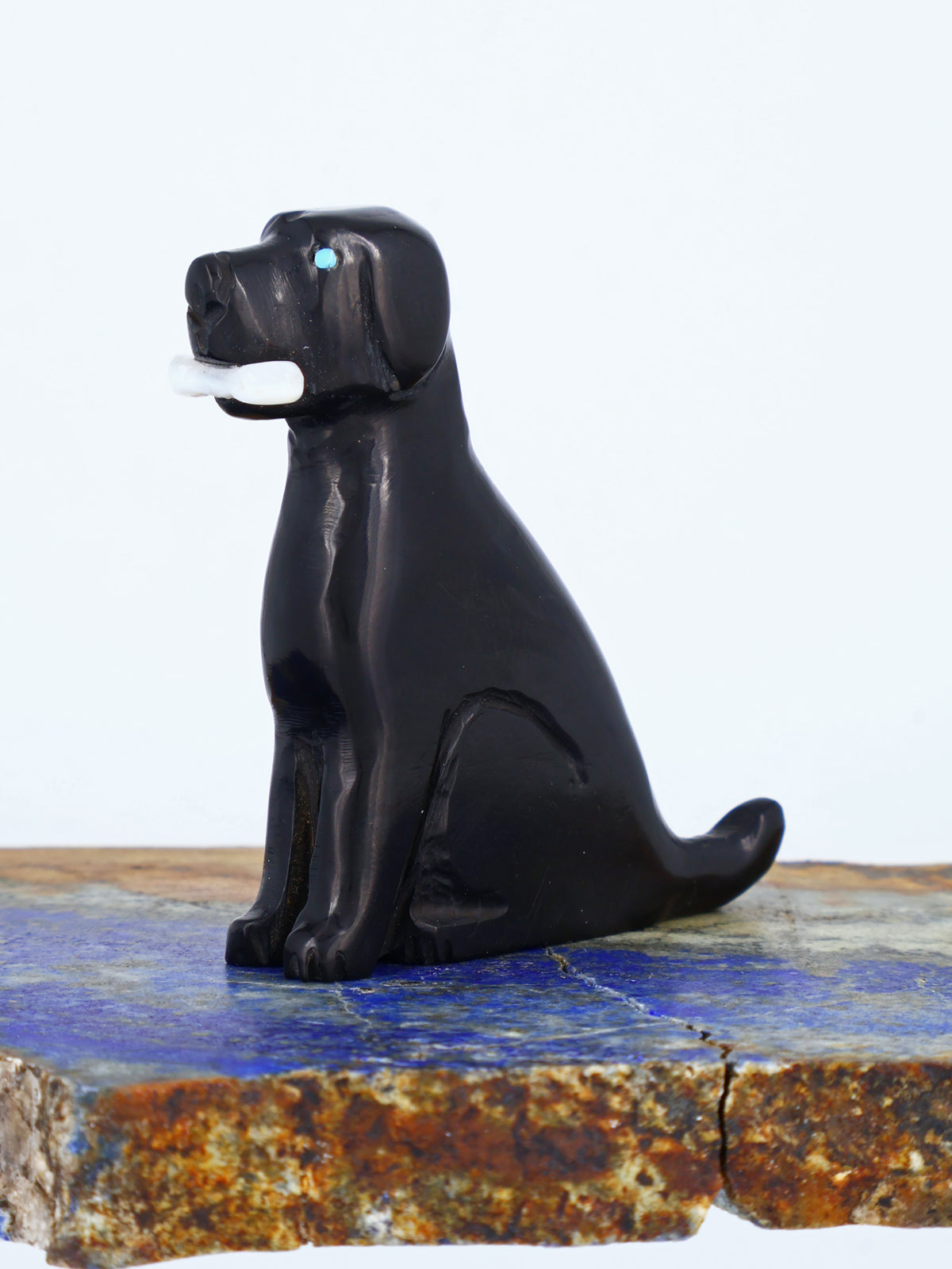 Black Jet Dog Zuni Fetish
