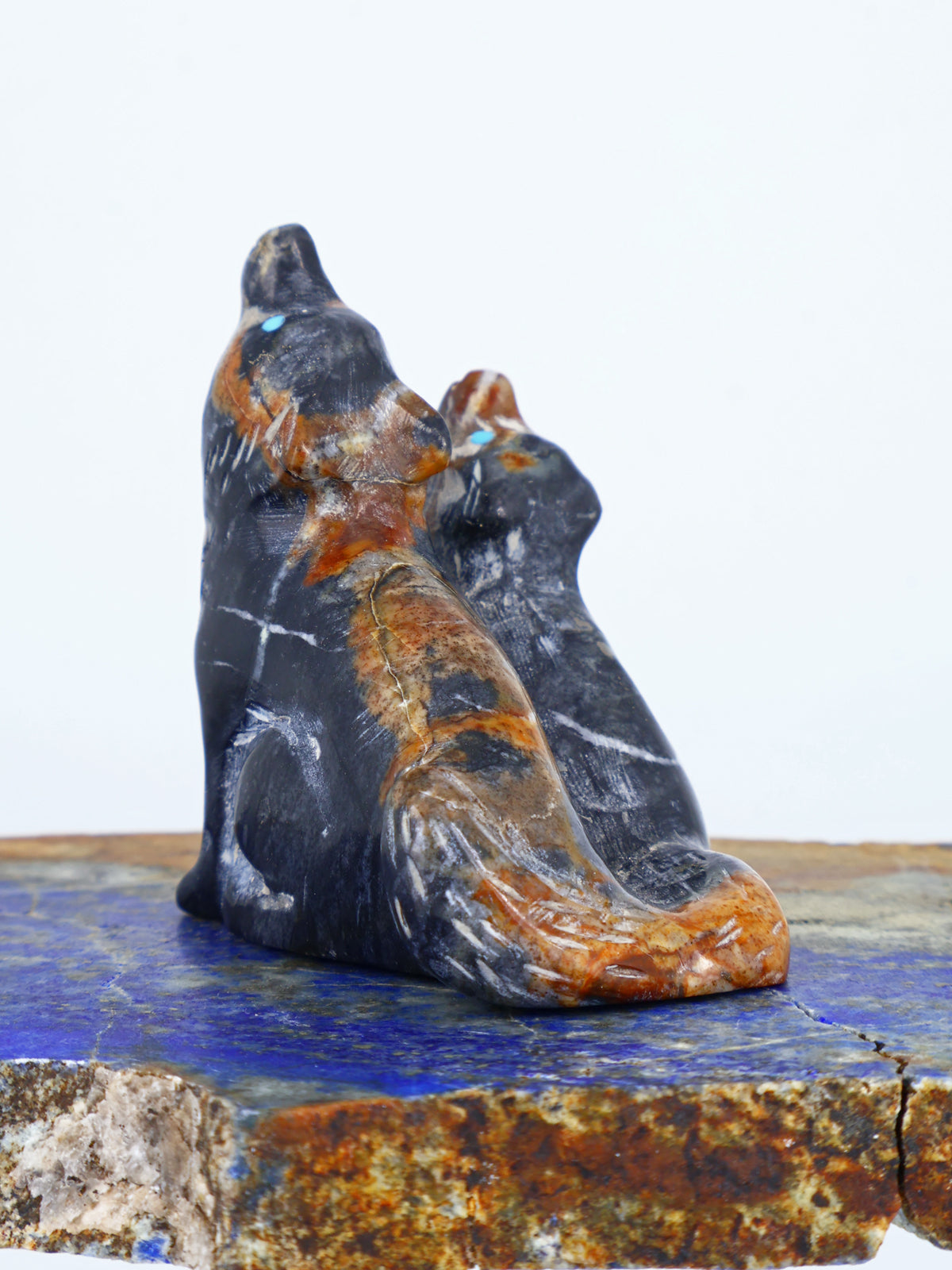 Picasso Marble Coyotes Zuni Fetish