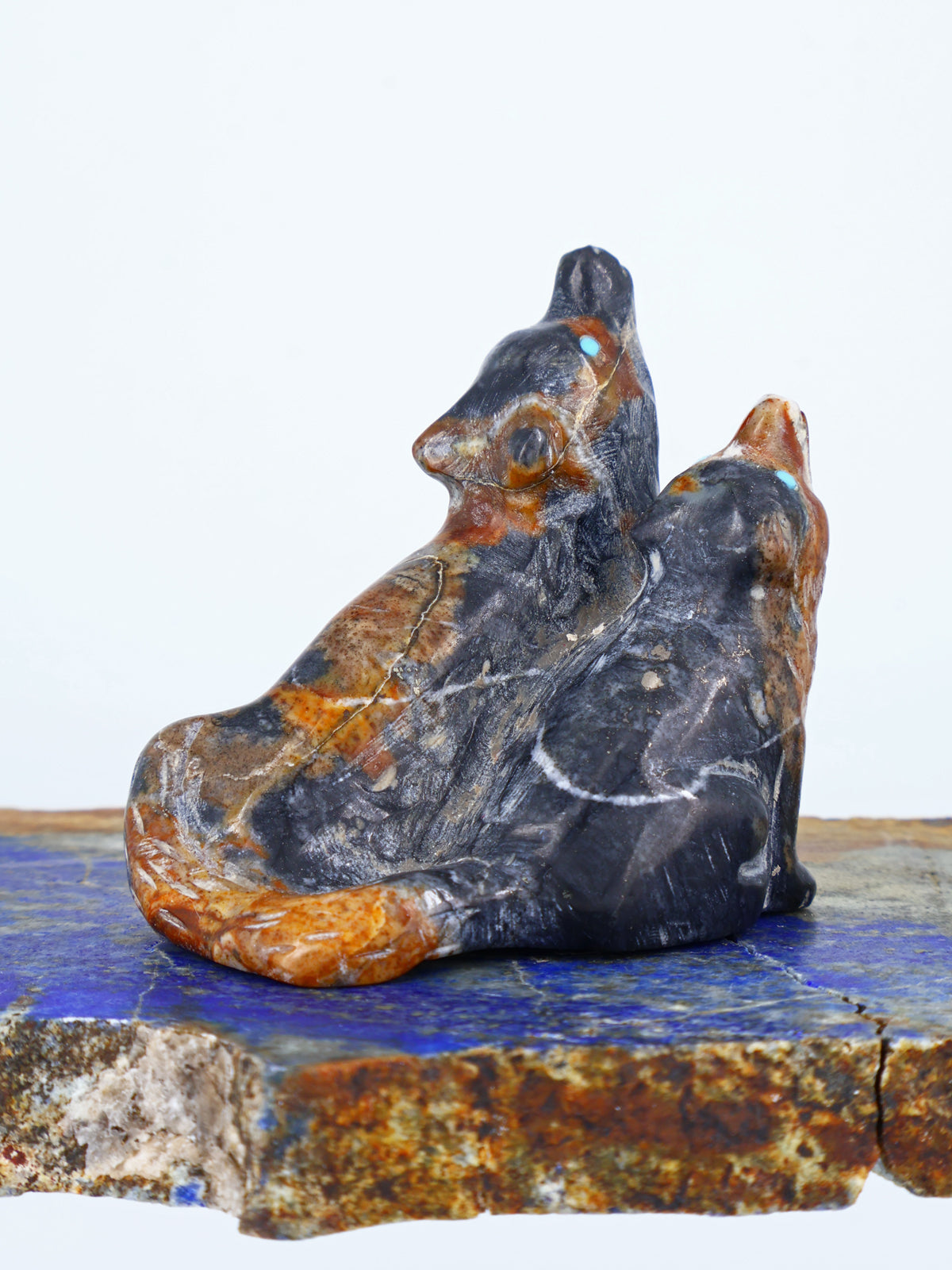 Picasso Marble Coyotes Zuni Fetish