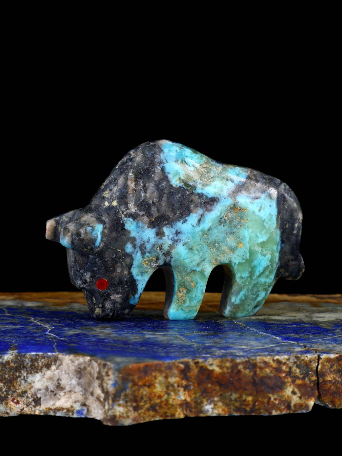 Turquoise Buffalo Zuni Fetish