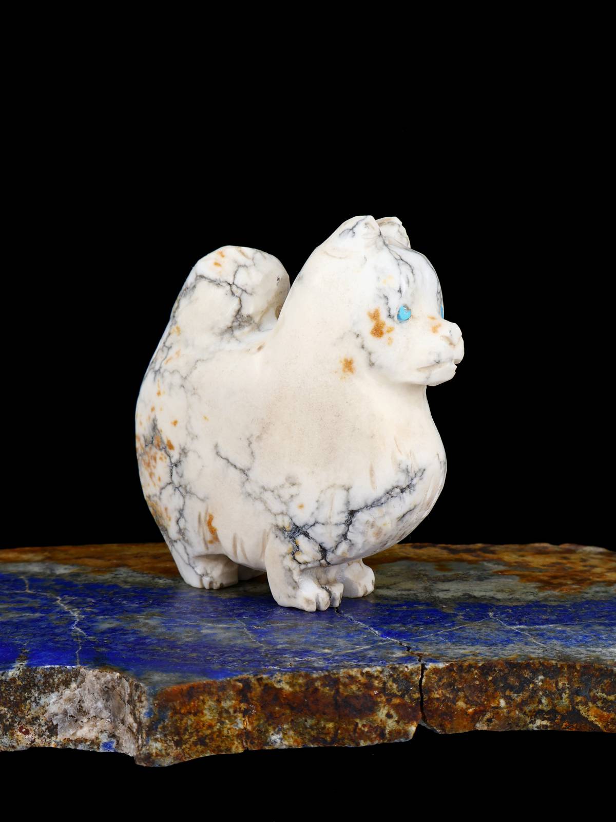 Marble Dog Zuni Fetish