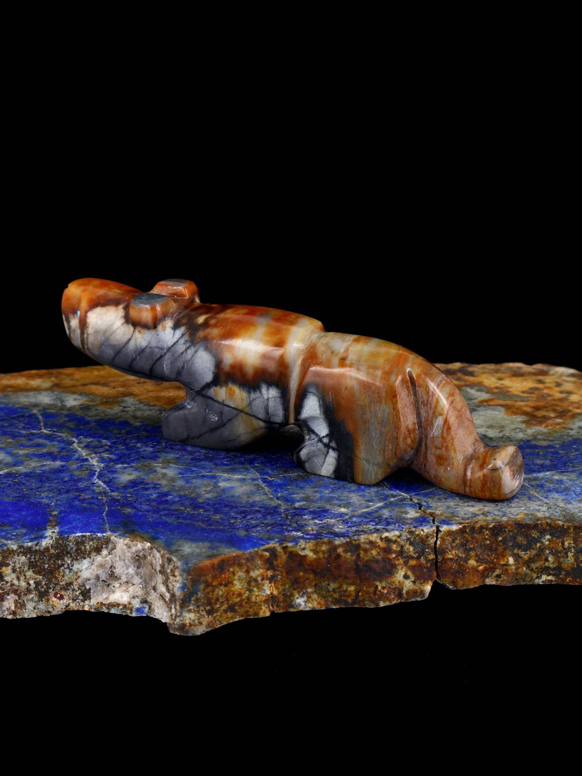 Picasso Marble Mountain Lion Zuni Fetish