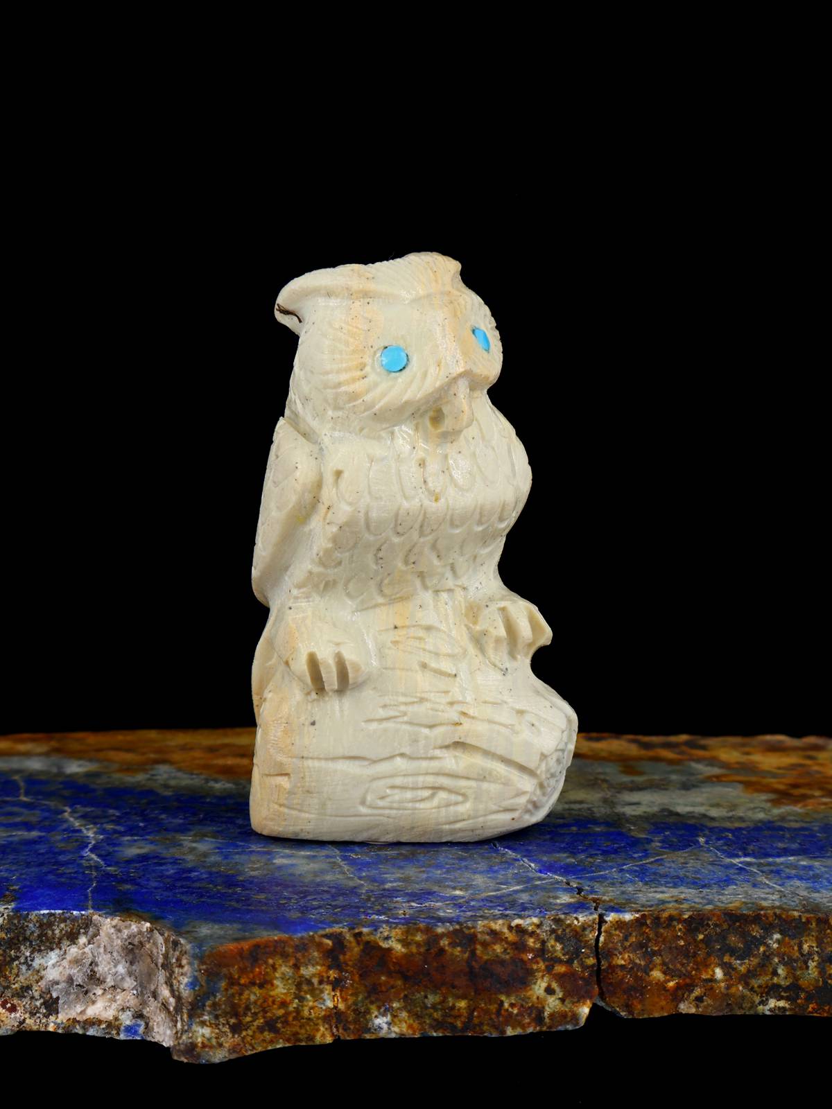 Serpentine Owl Zuni Fetish