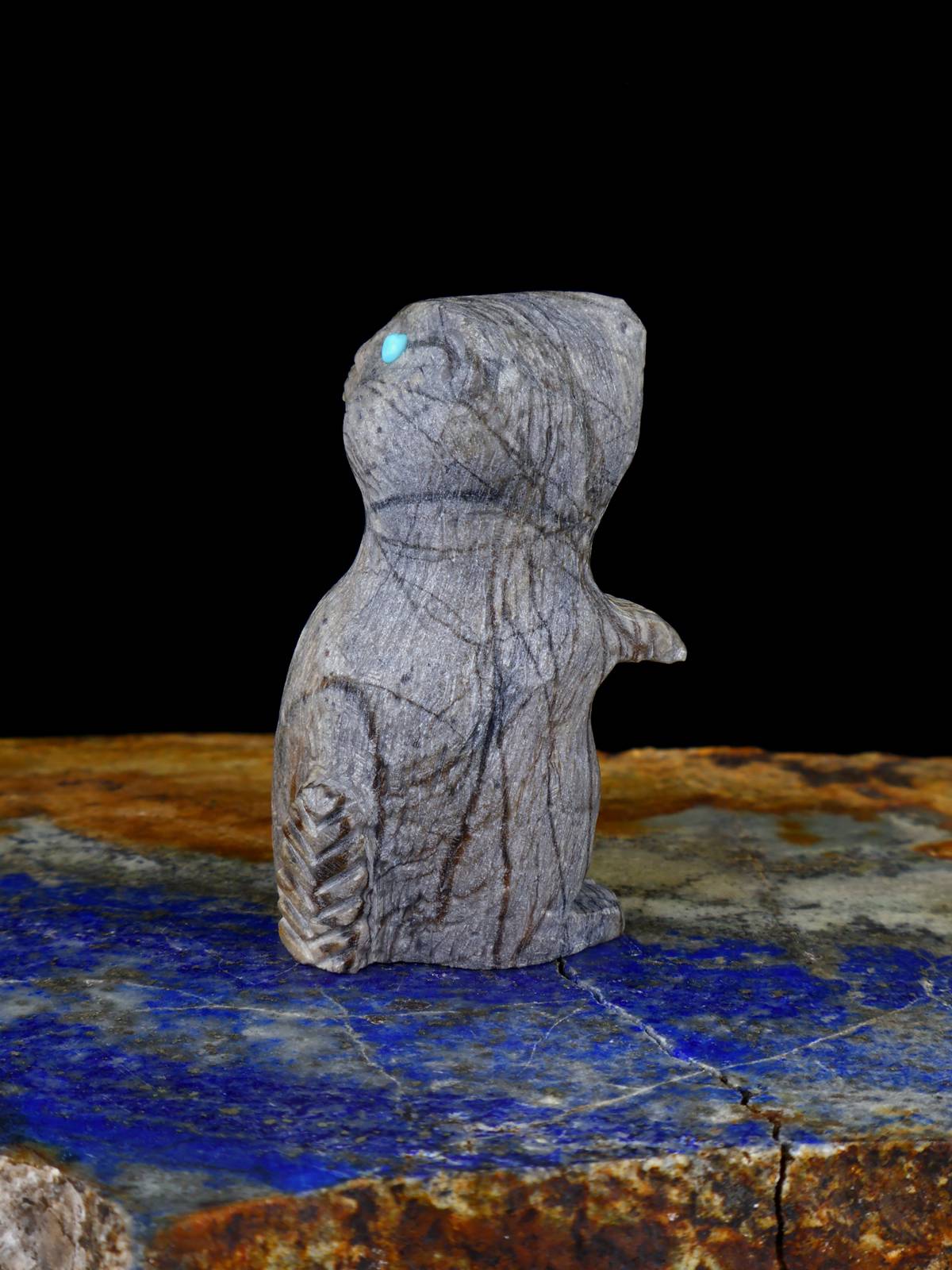 Picasso Marble Prairie Dog Zuni Fetish