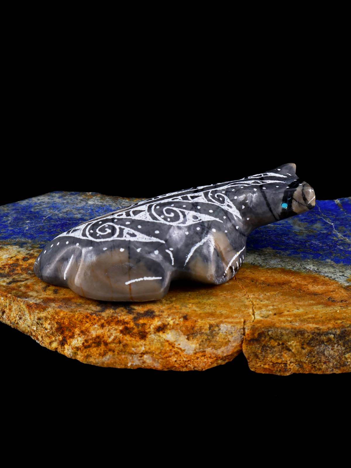 Picasso Marble Badger Zuni Fetish