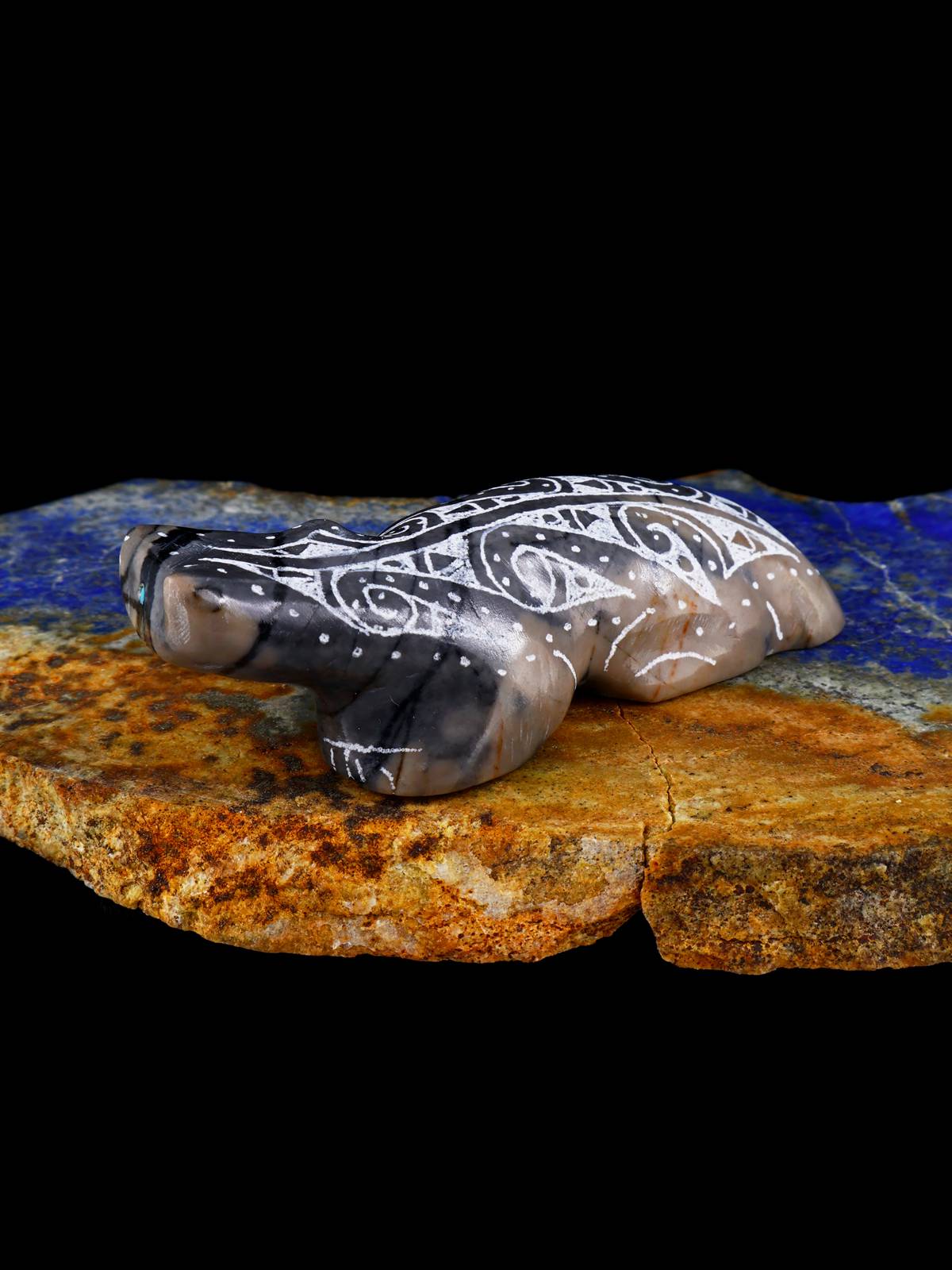 Picasso Marble Badger Zuni Fetish
