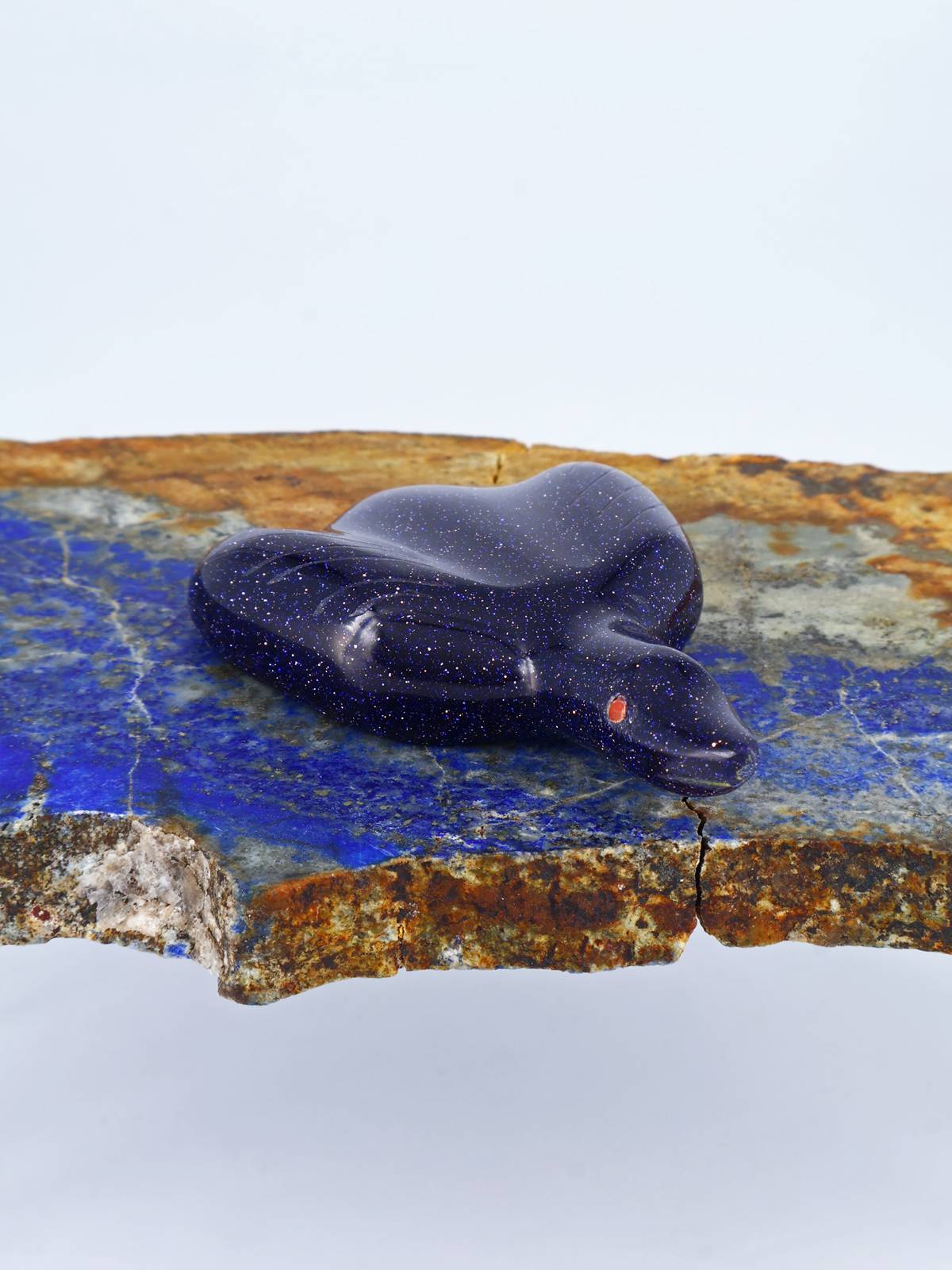 Goldstone Bird Zuni Fetish