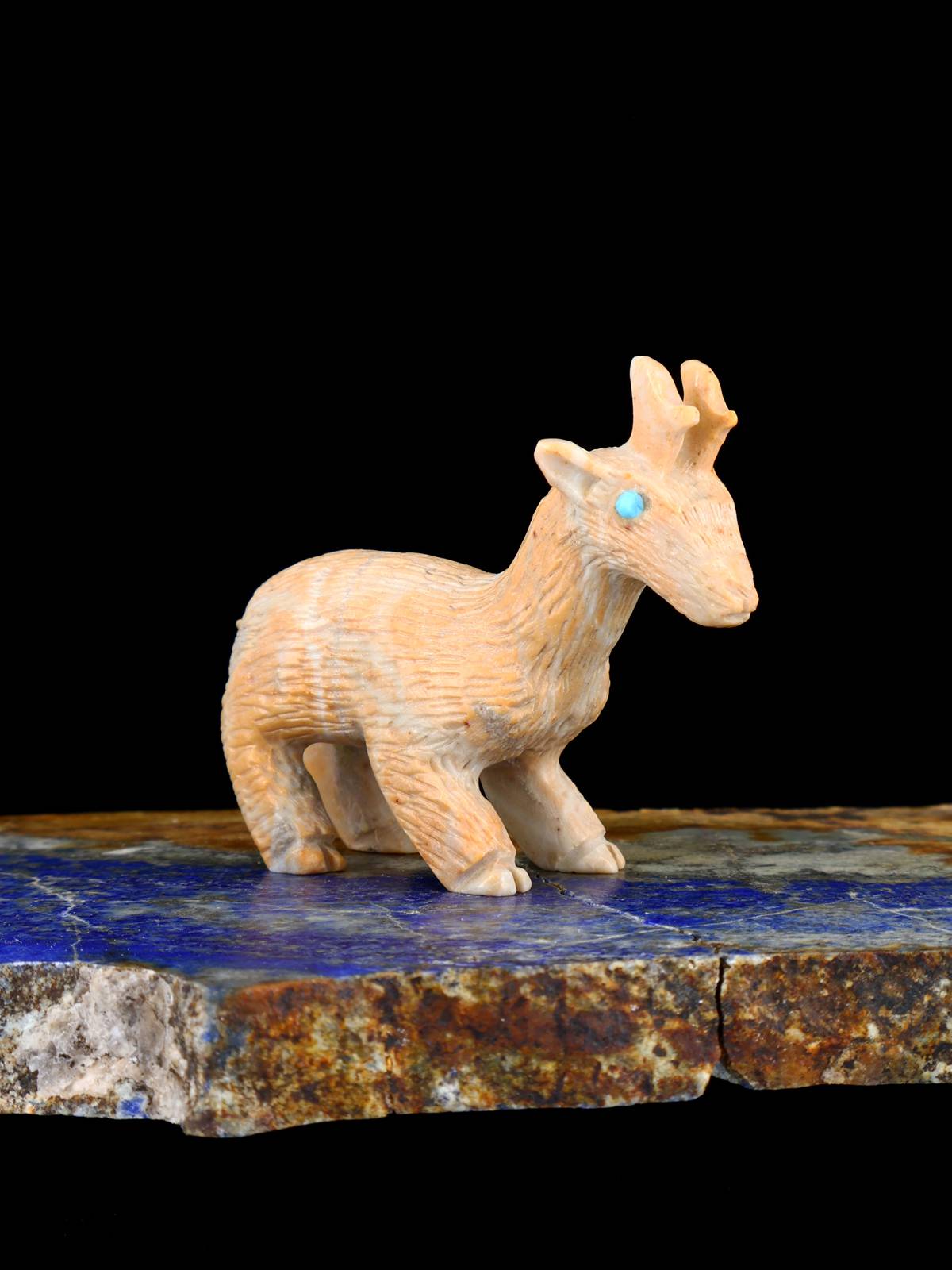 Picasso Marble Reindeer Zuni Fetish