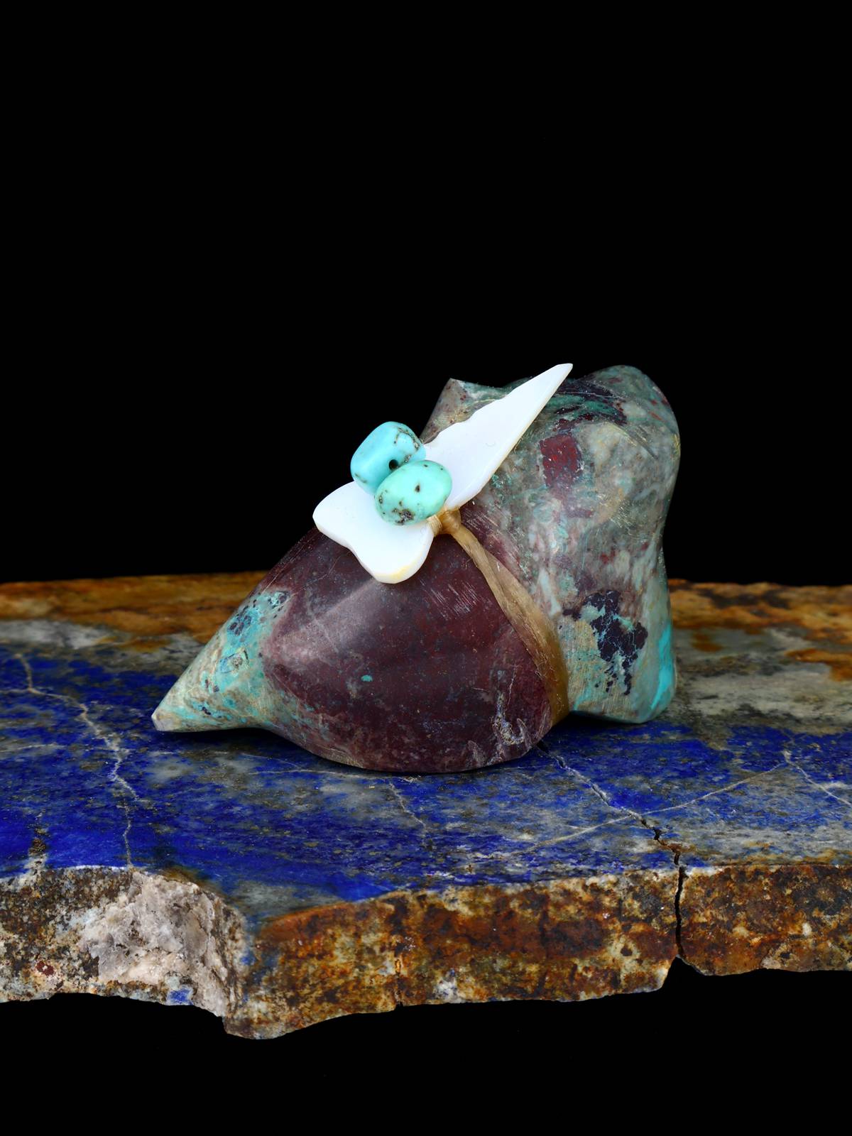 Chrysocolla Coyote Zuni Fetish