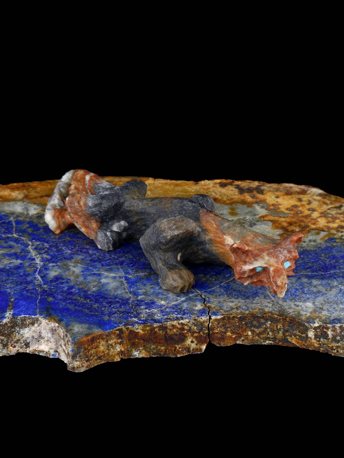 Picasso Marble Mountain Lion Zuni Fetish