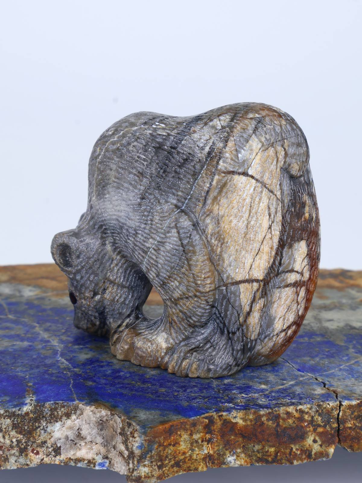 Picasso Marble Bear Zuni Fetish - PuebloDirect.com