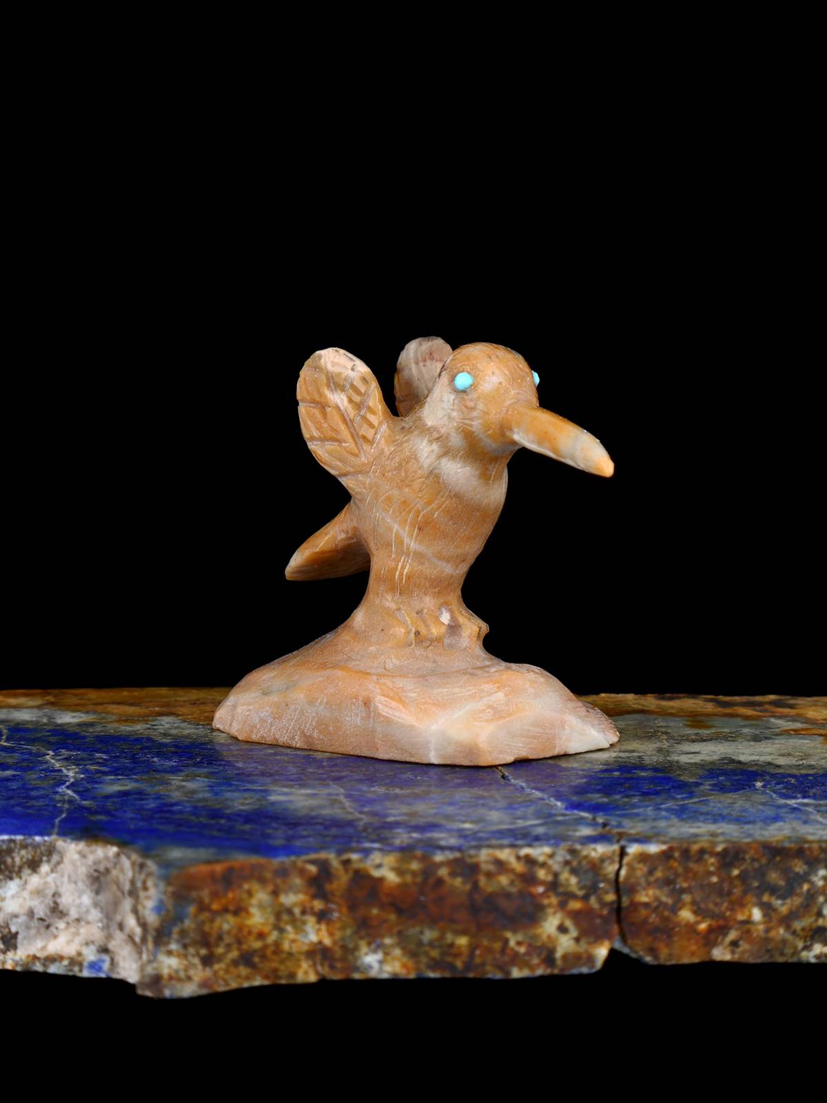 Picasso Marble Hummingbird Zuni Fetish