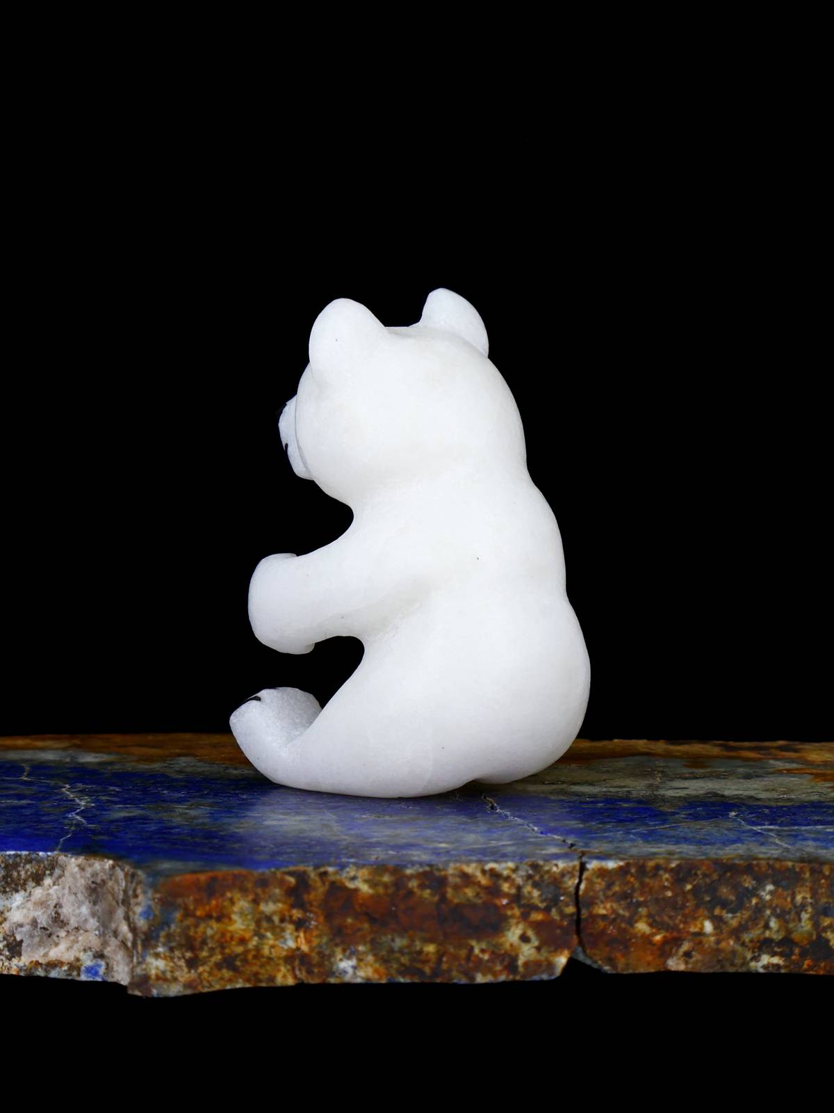 White Marble Bear Zuni Fetish