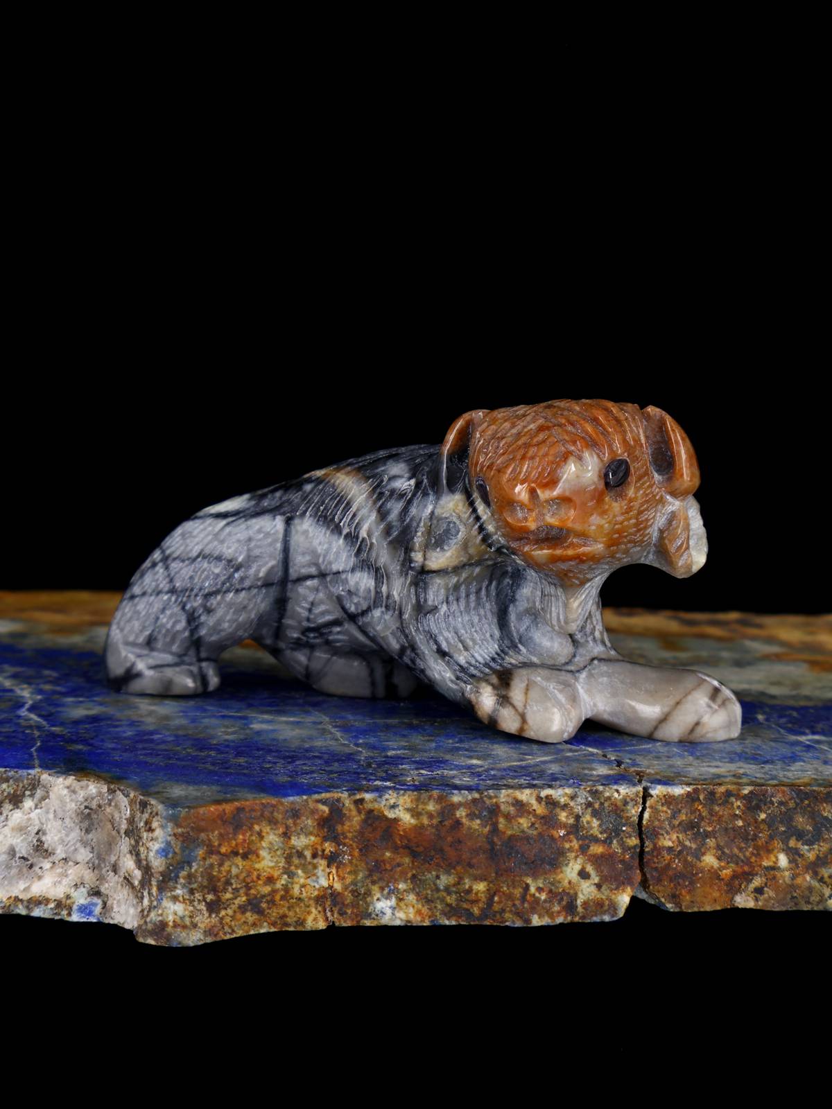 Picasso Marble Buffalo Zuni Fetish - PuebloDirect.com