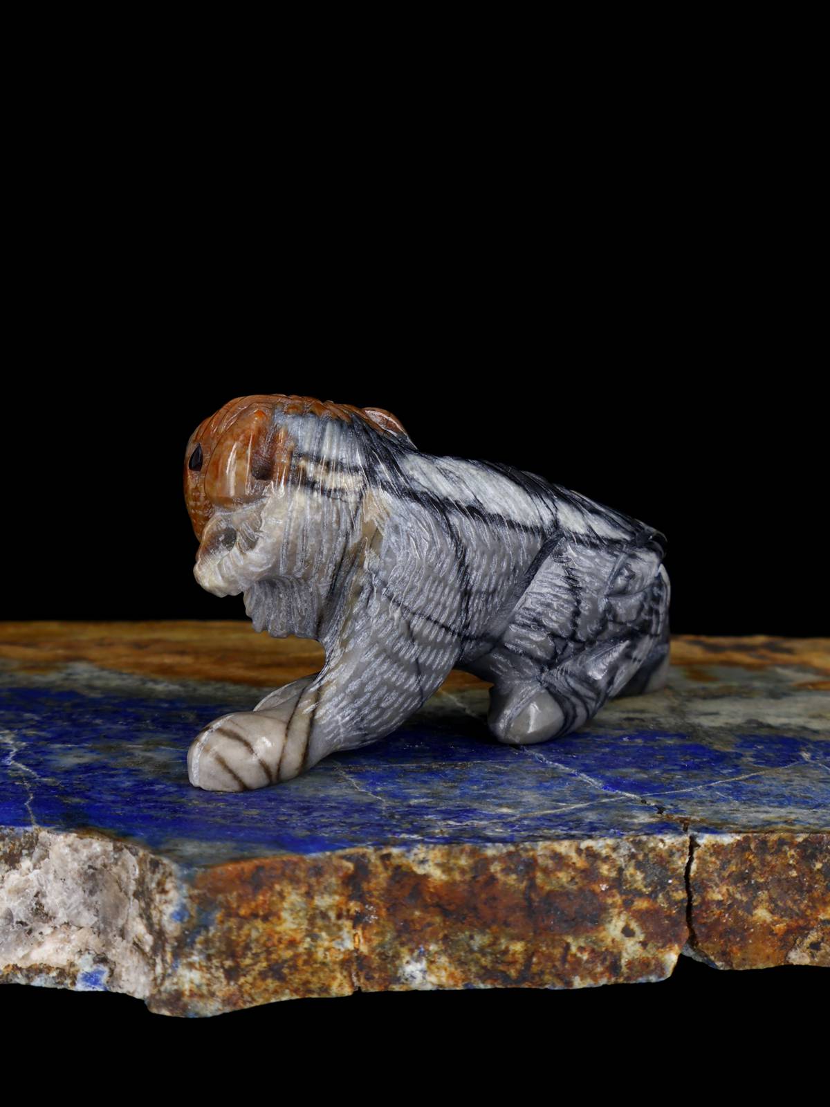 Picasso Marble Buffalo Zuni Fetish - PuebloDirect.com