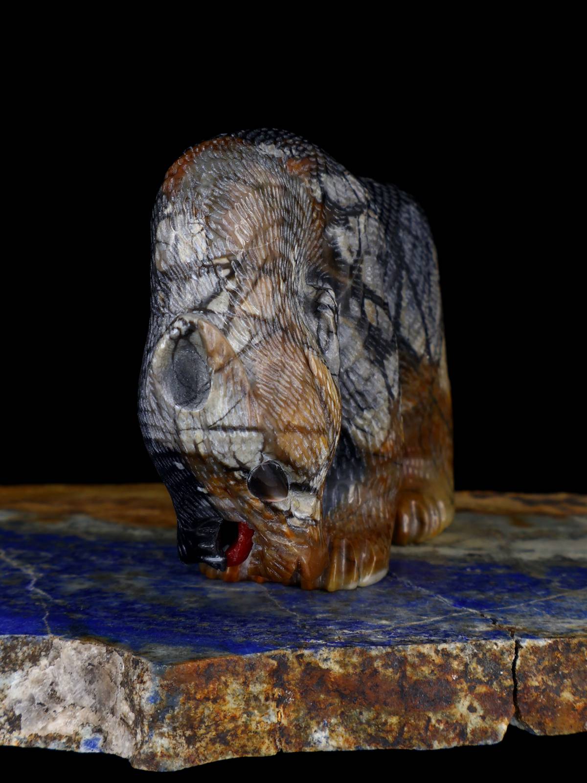 Picasso Marble Bear Zuni Fetish - PuebloDirect.com