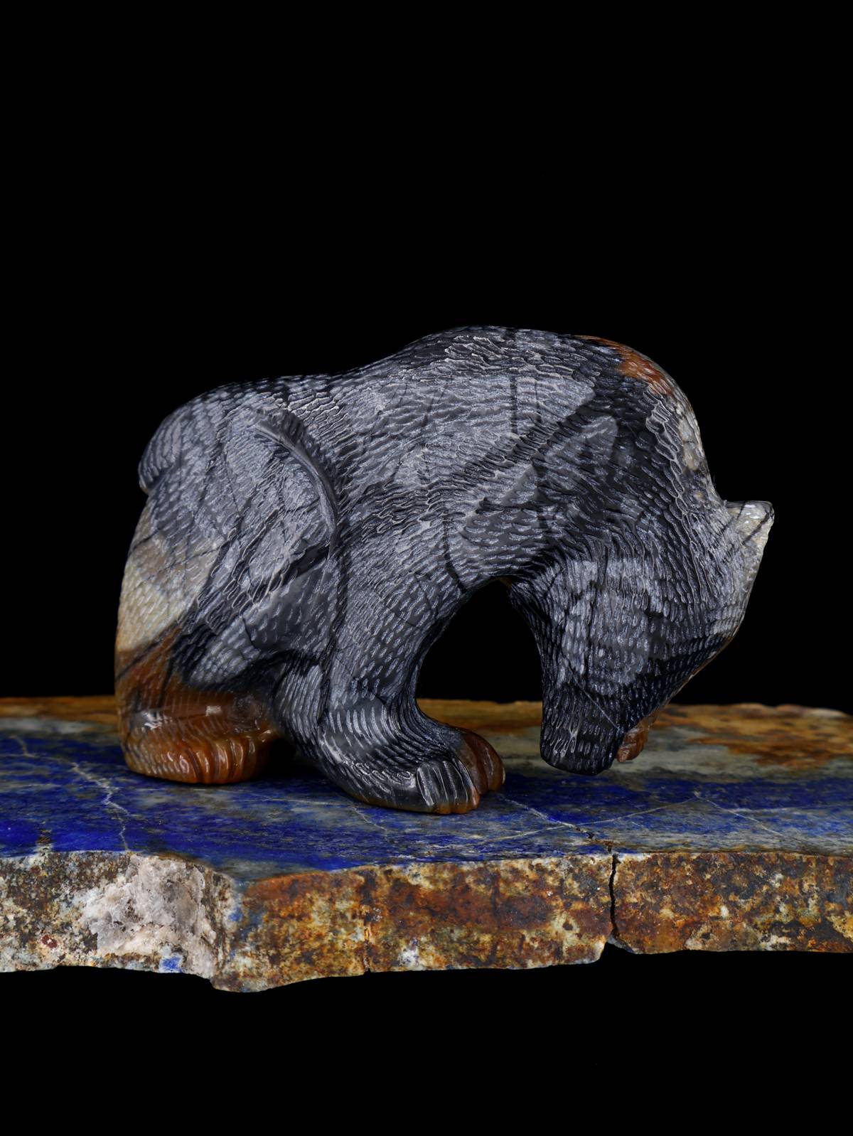 Picasso Marble Bear Zuni Fetish - PuebloDirect.com