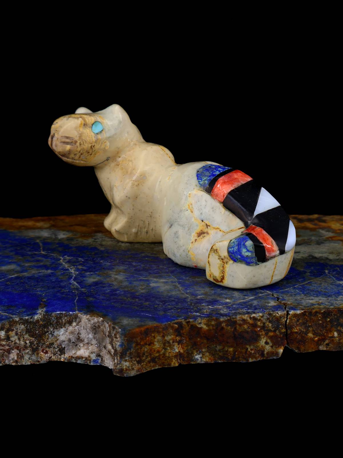 Serpentine Mountain Lion Zuni Fetish