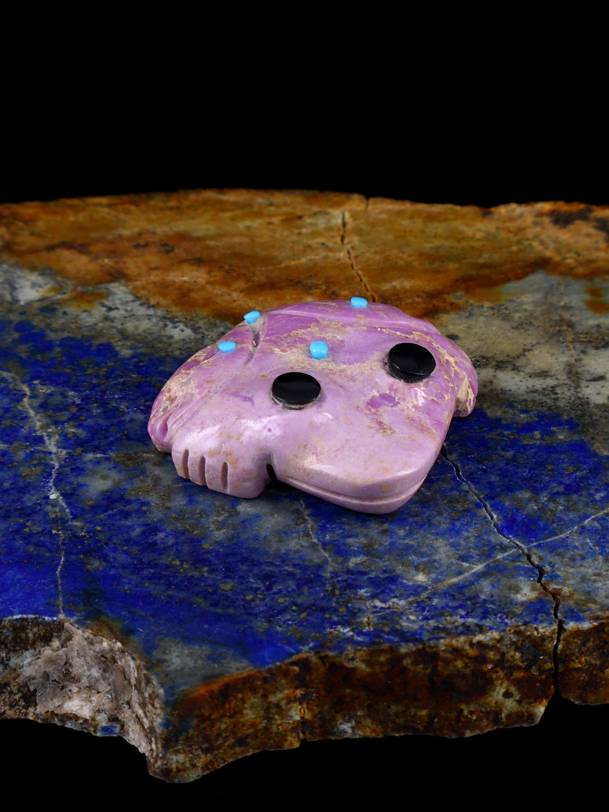 Dyed Jasper Frog Zuni Fetish